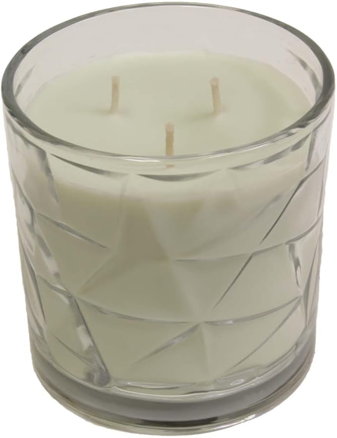 White Sage & Bergamot 3 Wick Clear Glass Scented Candle