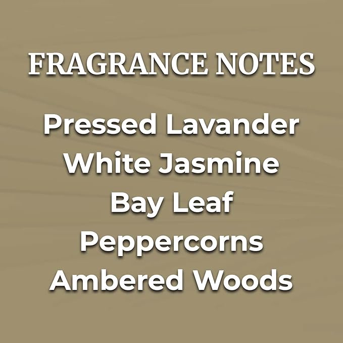White Lavender & Thistle Wooden Cross Wick Clear Glass Scented Candle