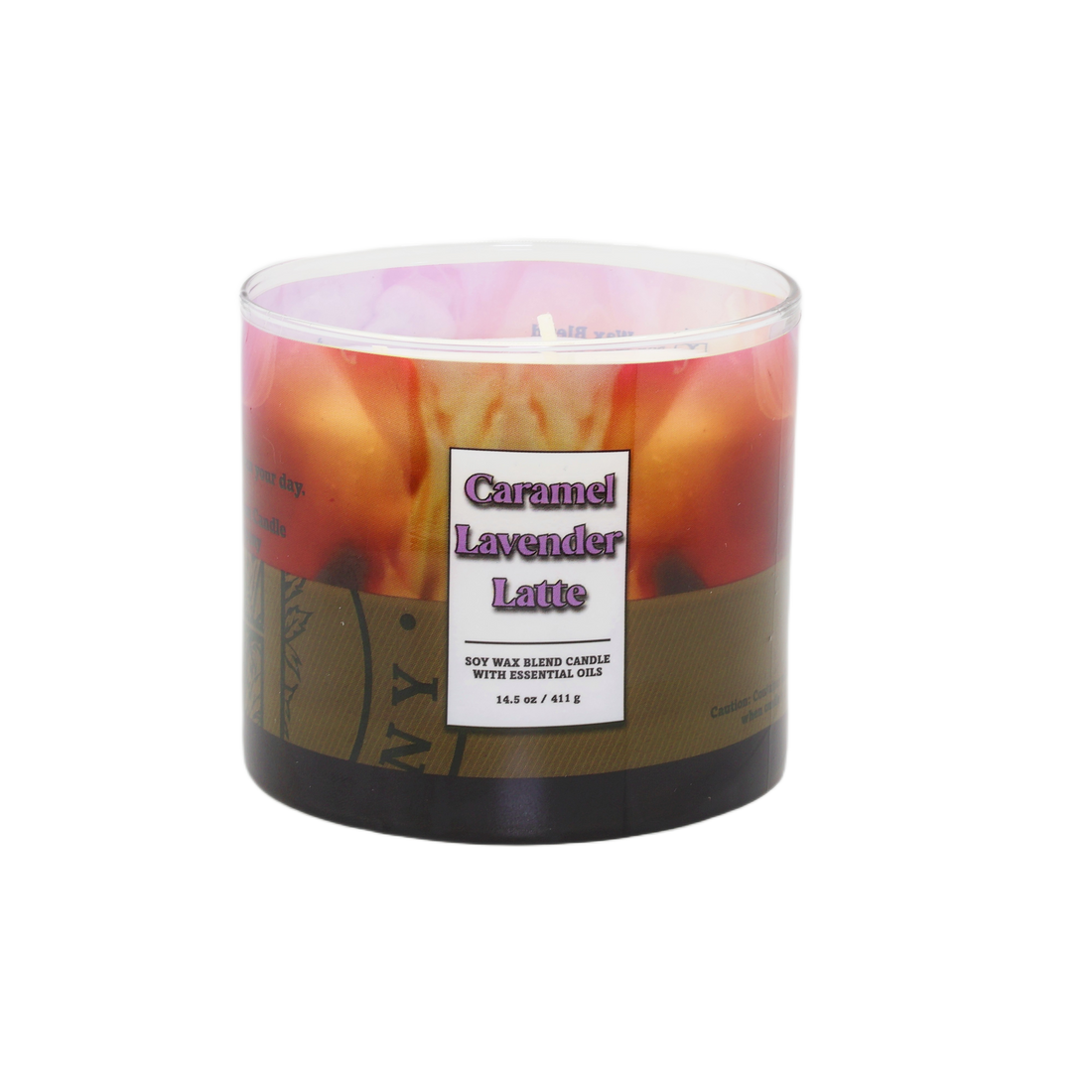 Caramel Lavender Latte 3 Wick Scented Candle