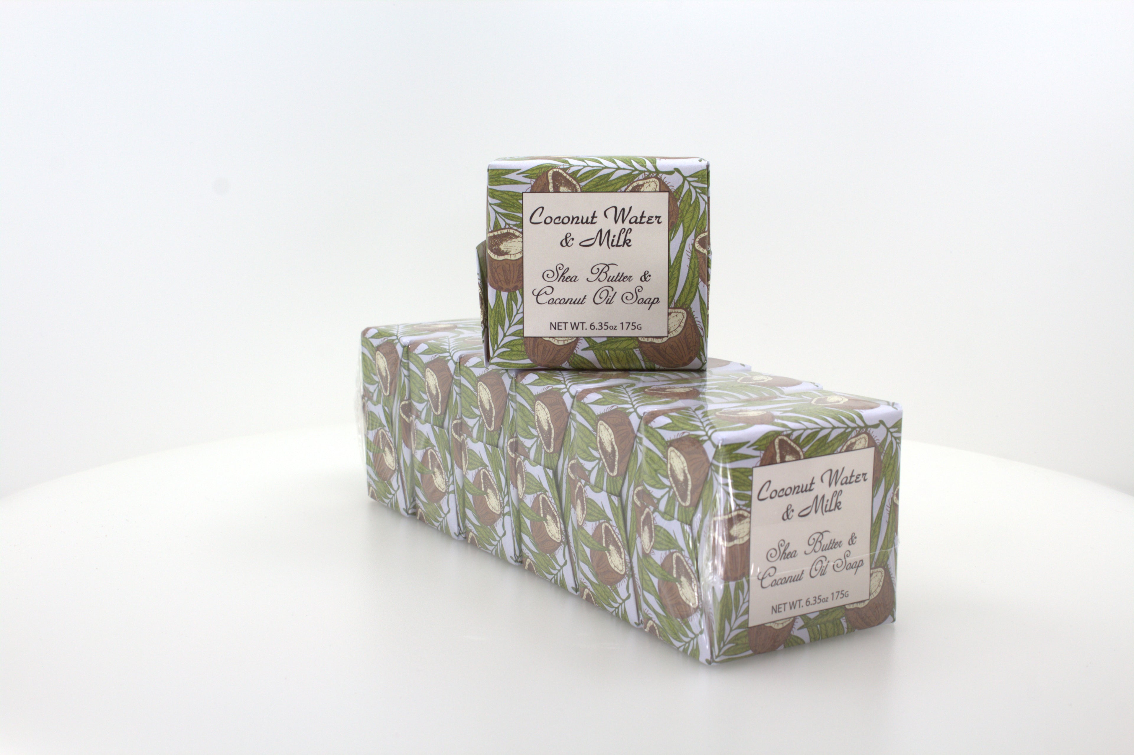 Coconut Water & Milk Soap with Shea Butter & Coconut Oil - 6.35 oz. -  6 Pack Individually Wrapped Bars