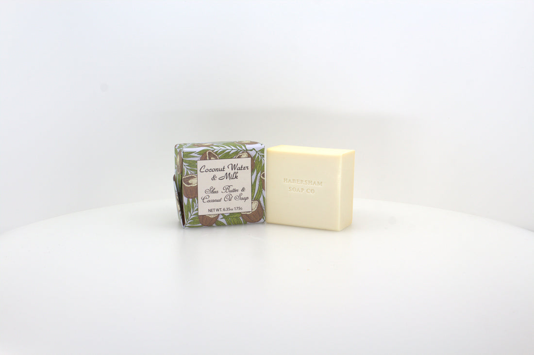 Coconut Water & Milk Soap with Shea Butter & Coconut Oil - 6.35 oz. - 3 Pack Individually Wrapped Bars
