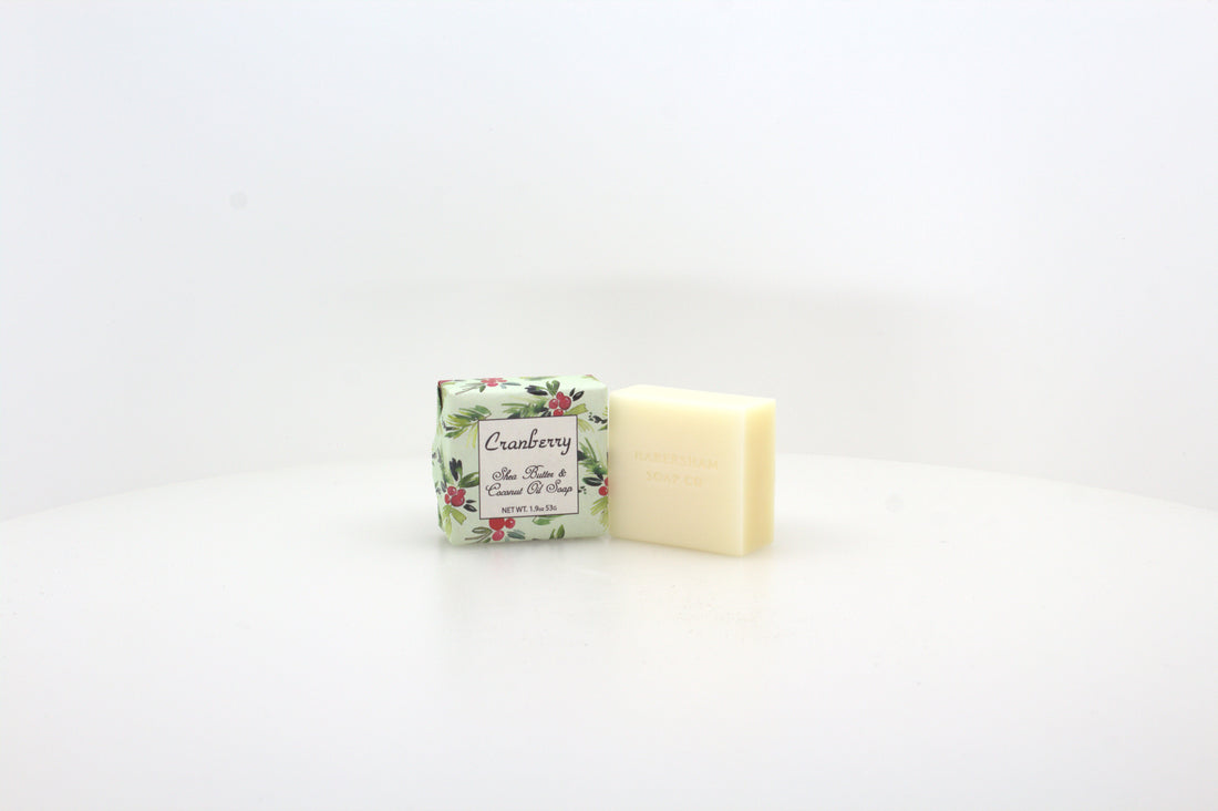 Cranberry Soap with Shea Butter & Coconut Oil - 1.9 oz. -- 12 Pack Individually Wrapped Bars