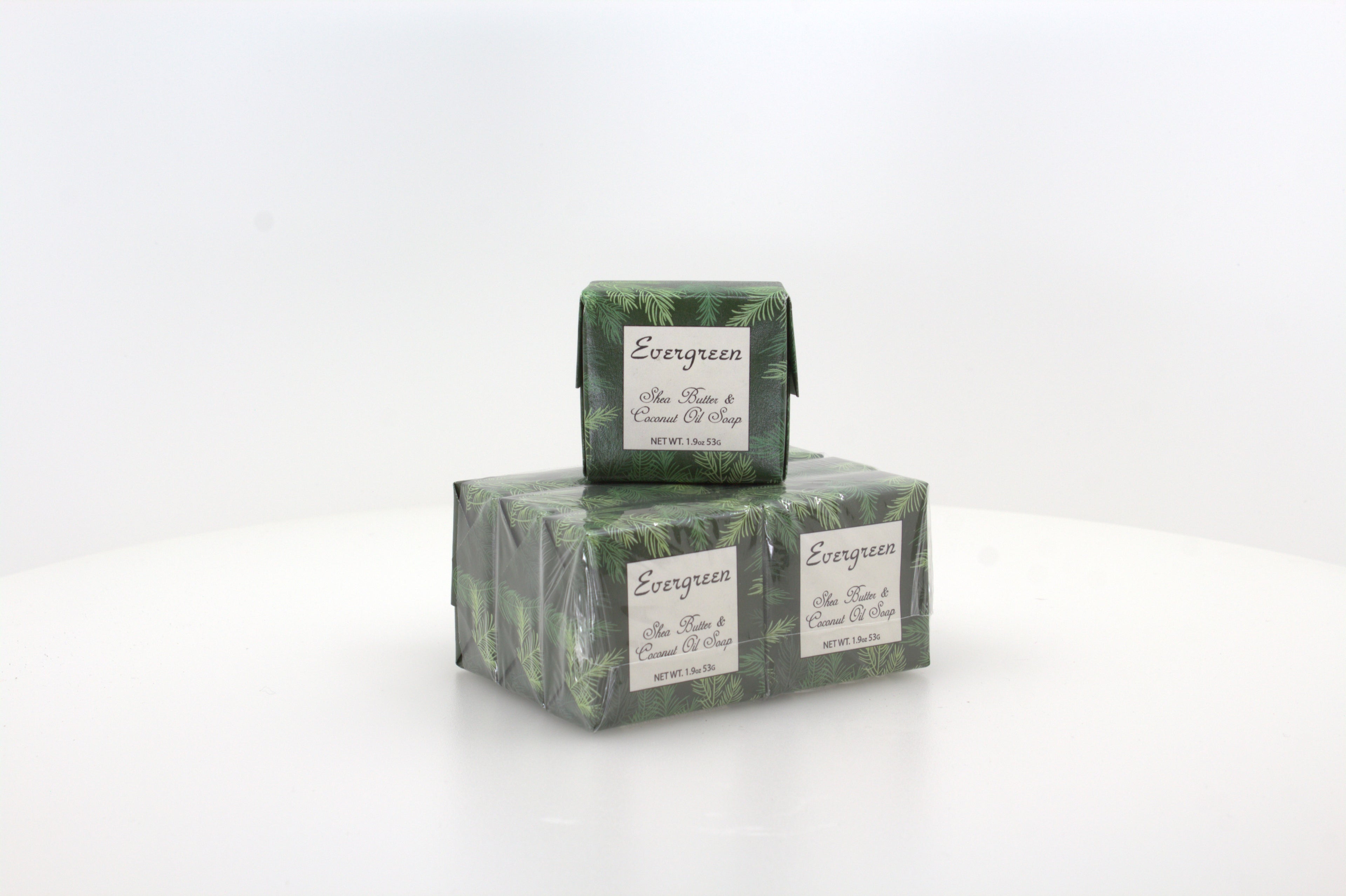 Evergreen Soap with Shea Butter & Coconut Oil - 1.9 oz. -- 6 Pack Individually Wrapped Bars