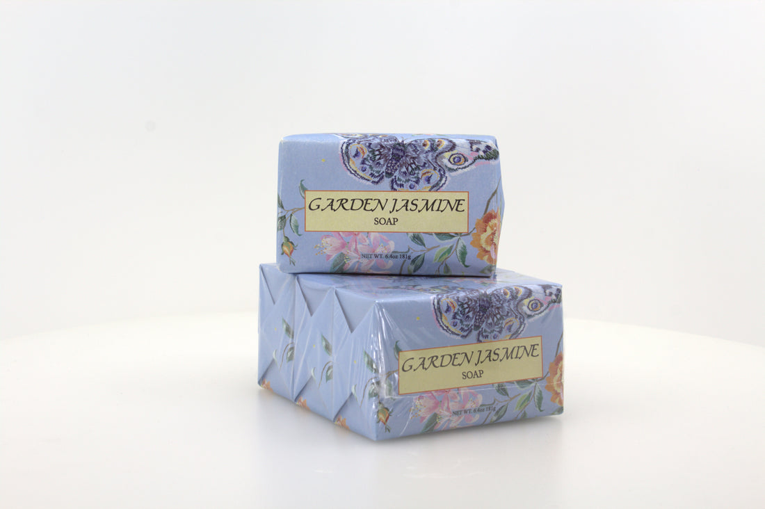 Garden Jasmine Soap with Shea Butter & Cocoa Butter - 6.4 oz. - 3 Pack Individually Wrapped Bars