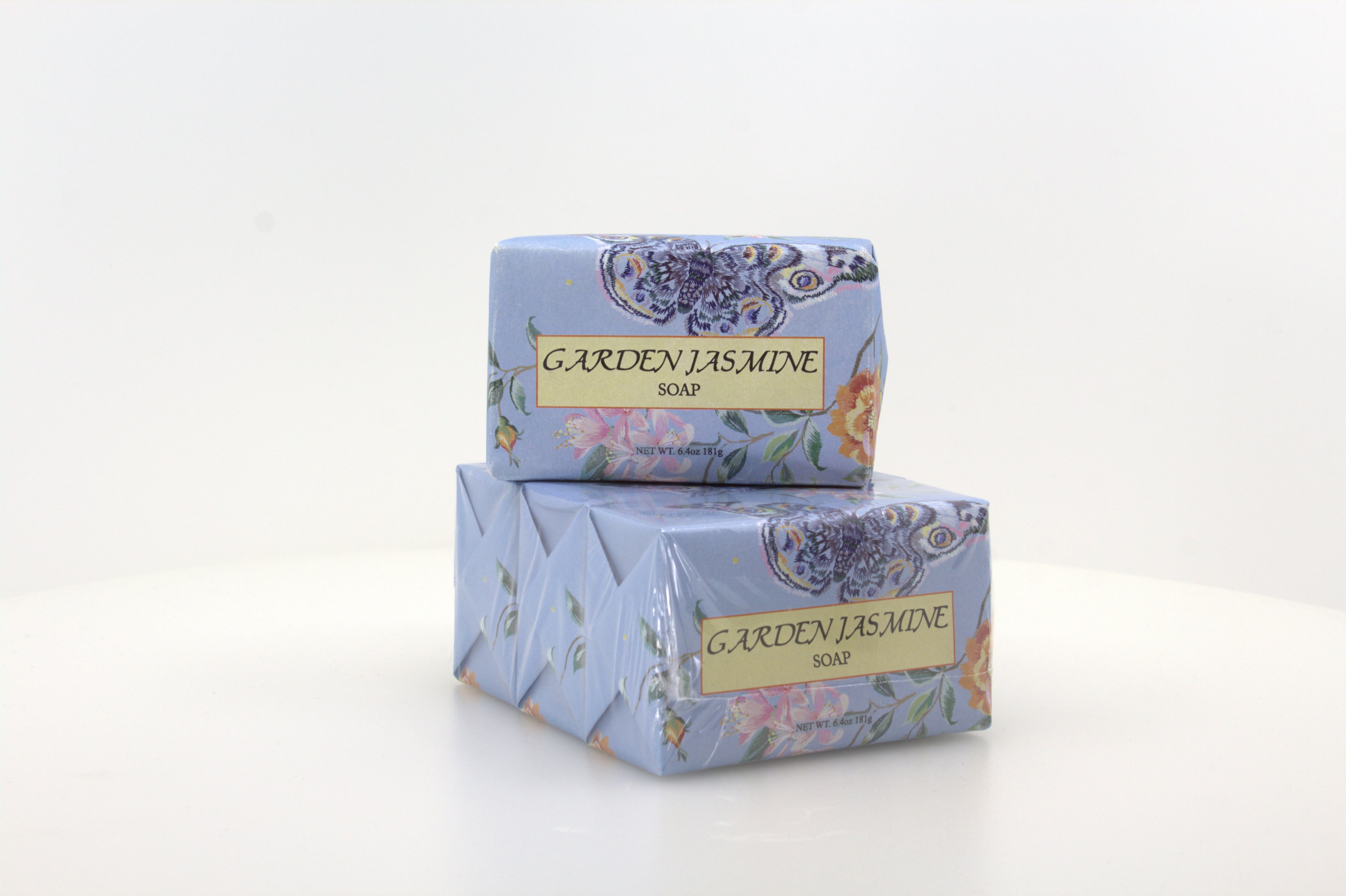 Garden Jasmine Soap with Shea Butter & Cocoa Butter - 6.4 oz. -  3 Pack Individually Wrapped Bars