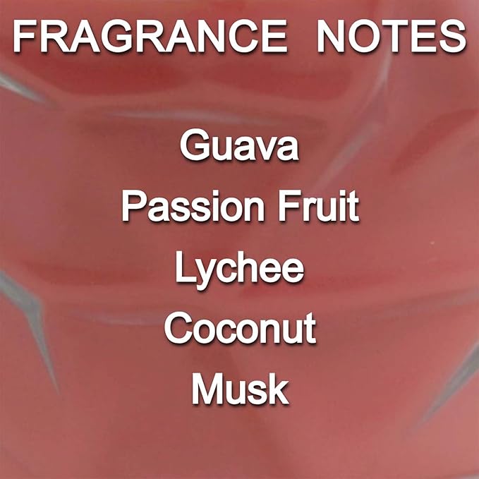 Guava & Passion Fruit 3 Wick Clear Glass Scented Candle