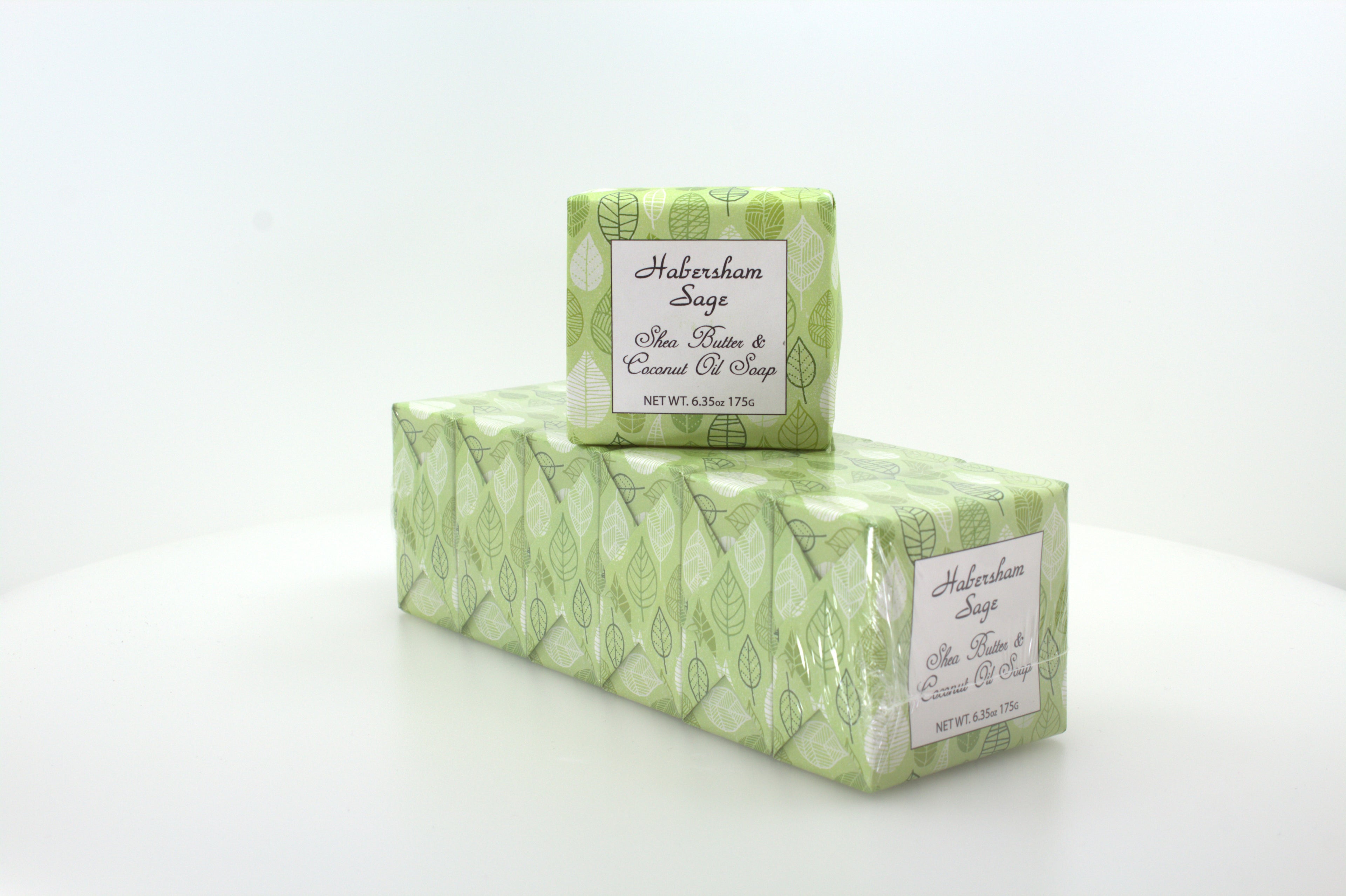 Habersham Sage Soap with Shea Butter & Coconut Oil - 6.35 oz. -  6 Pack Individually Wrapped Bars