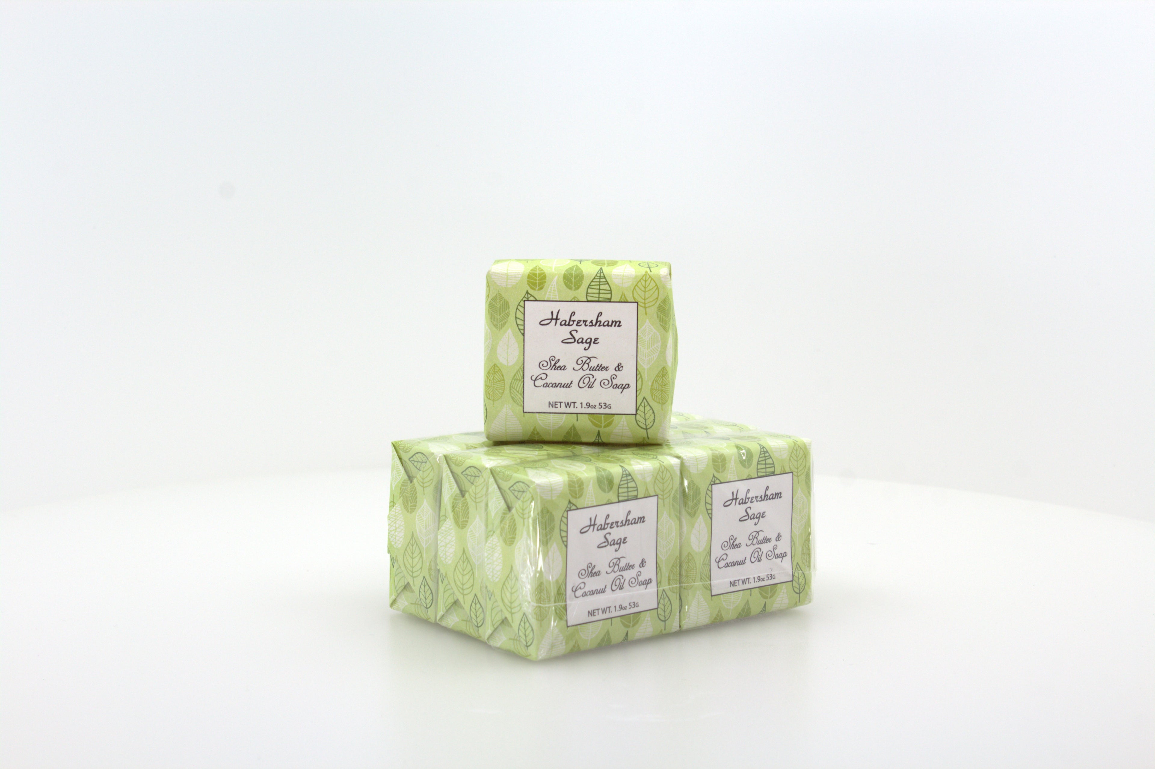 Habersham Sage Soap with Shea Butter & Coconut Oil - 1.9 oz. -- 6 Pack Individually Wrapped Bars