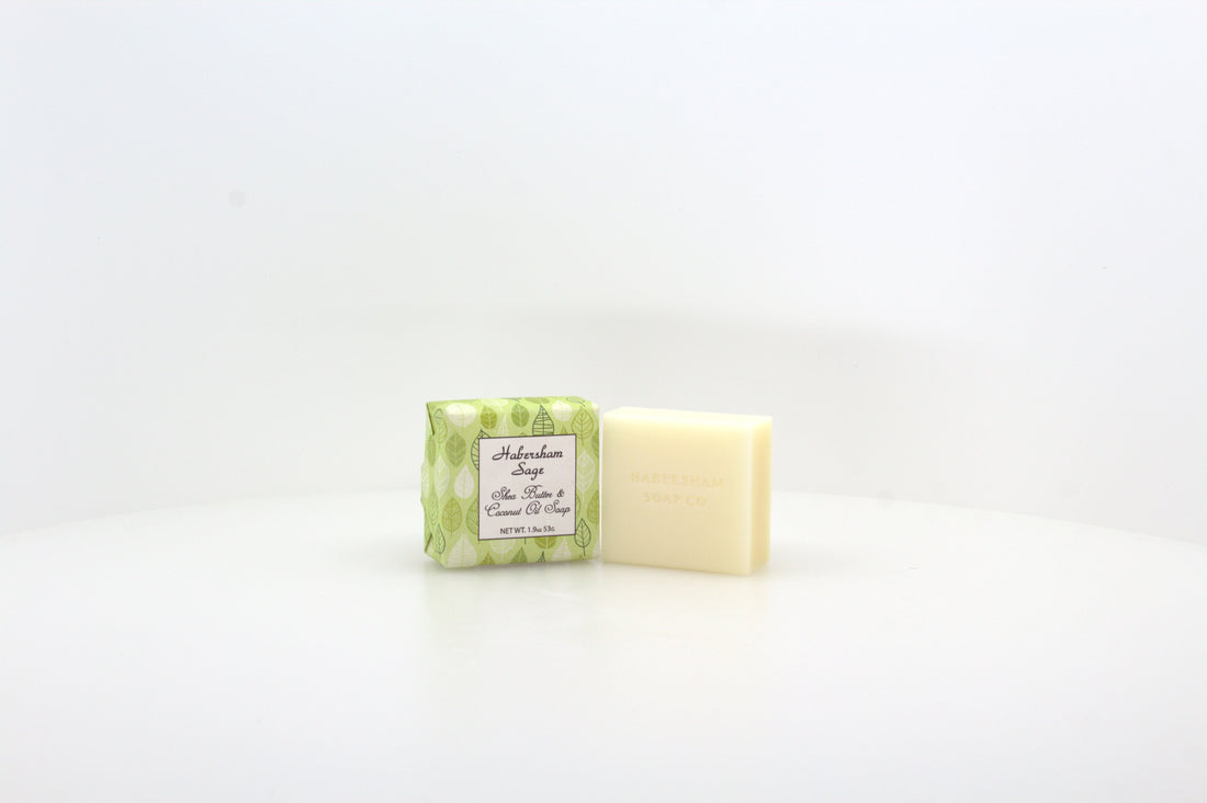 Habersham Sage Soap with Shea Butter & Coconut Oil - 1.9 oz. -- 12 Pack Individually Wrapped Bars