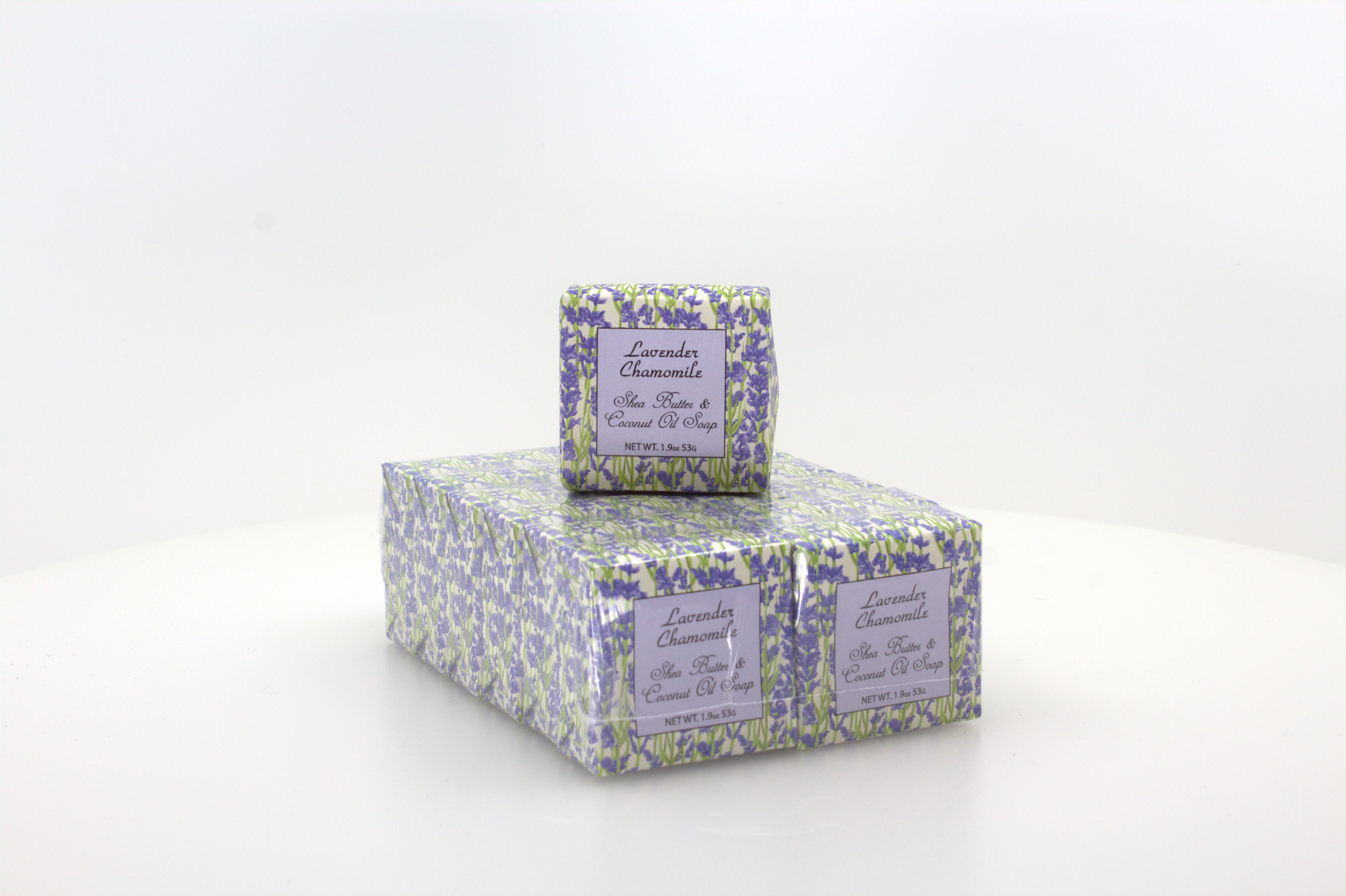 Lavender Chamomile Soap with Shea Butter & Coconut Oil - 1.9 oz. -- 12 Pack Individually Wrapped Bars