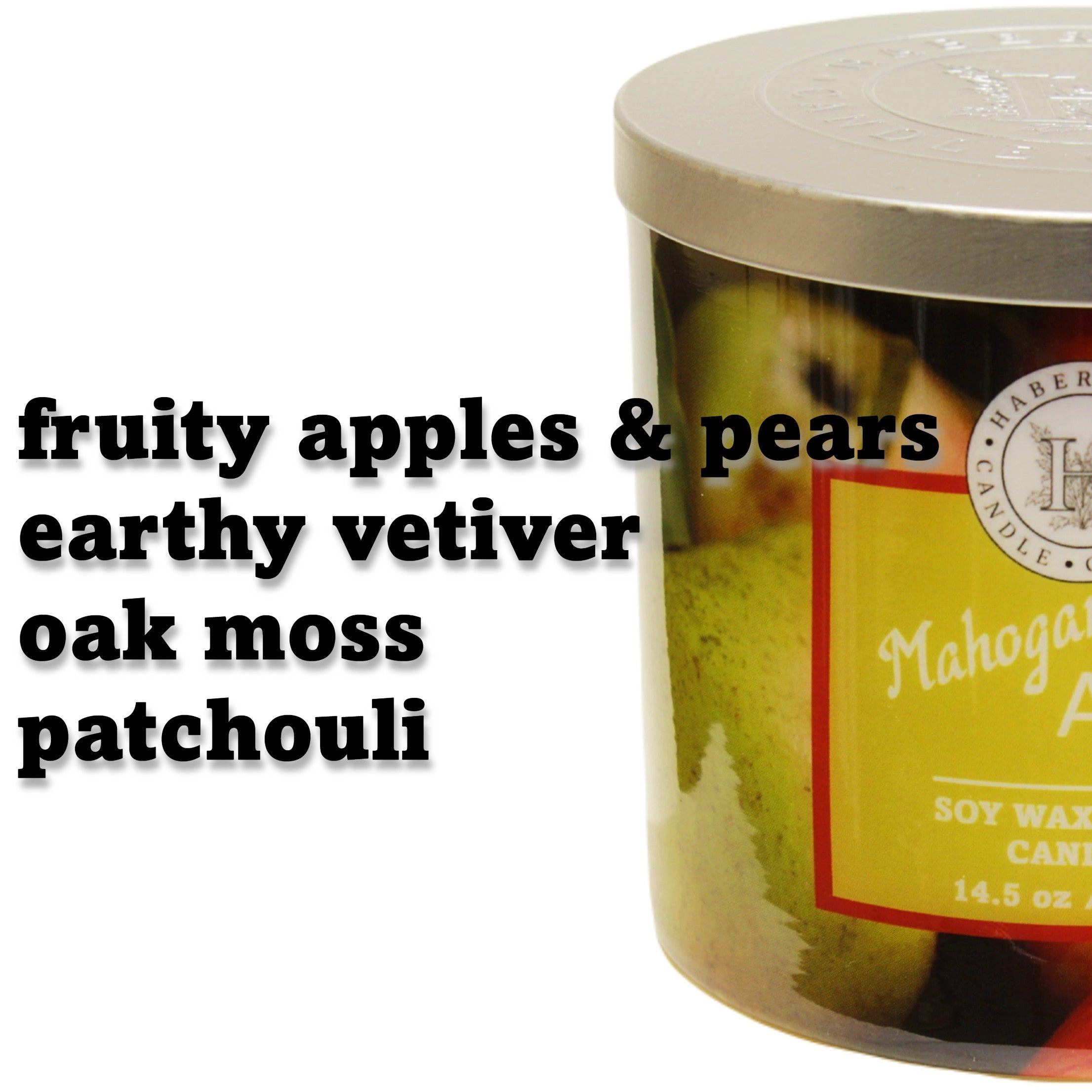 Mahogany Apple 3 Wick Scented Candle