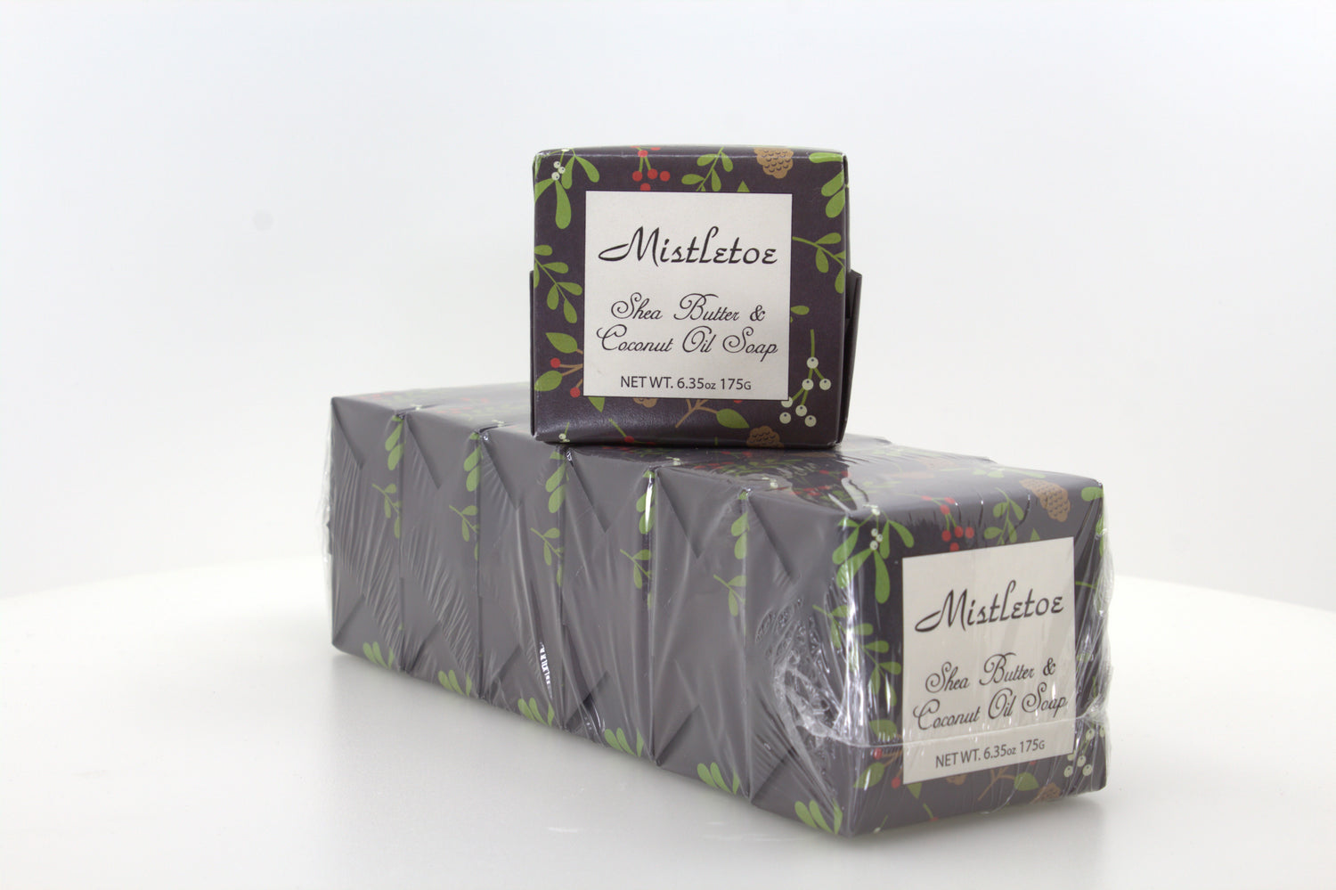 Mistletoe Soap with Shea Butter & Coconut Oil - 6.35 oz. - 6 Individually Wrapped Bars