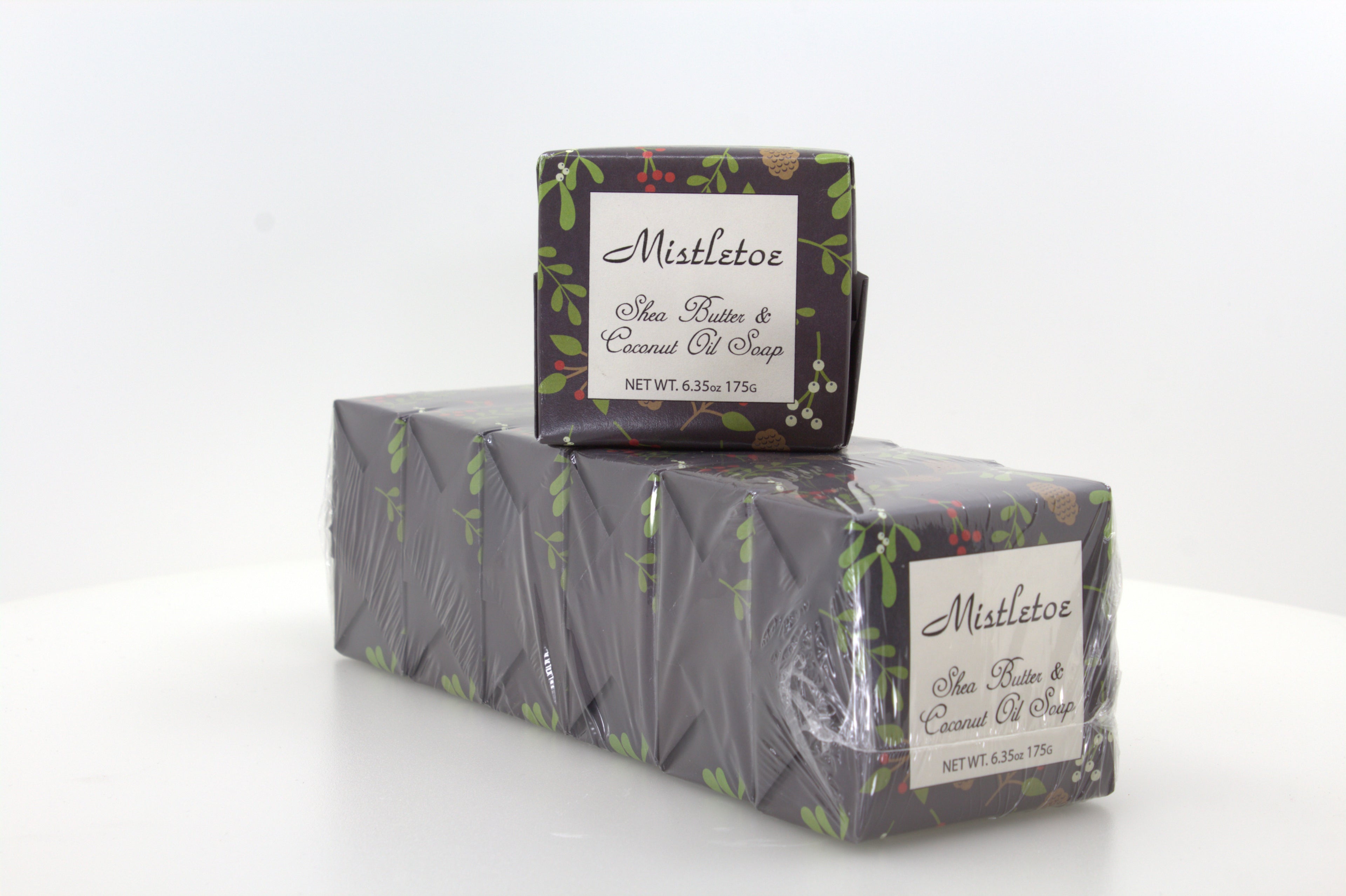 Mistletoe Soap with Shea Butter & Coconut Oil  - 6 Individually Wrapped Bars