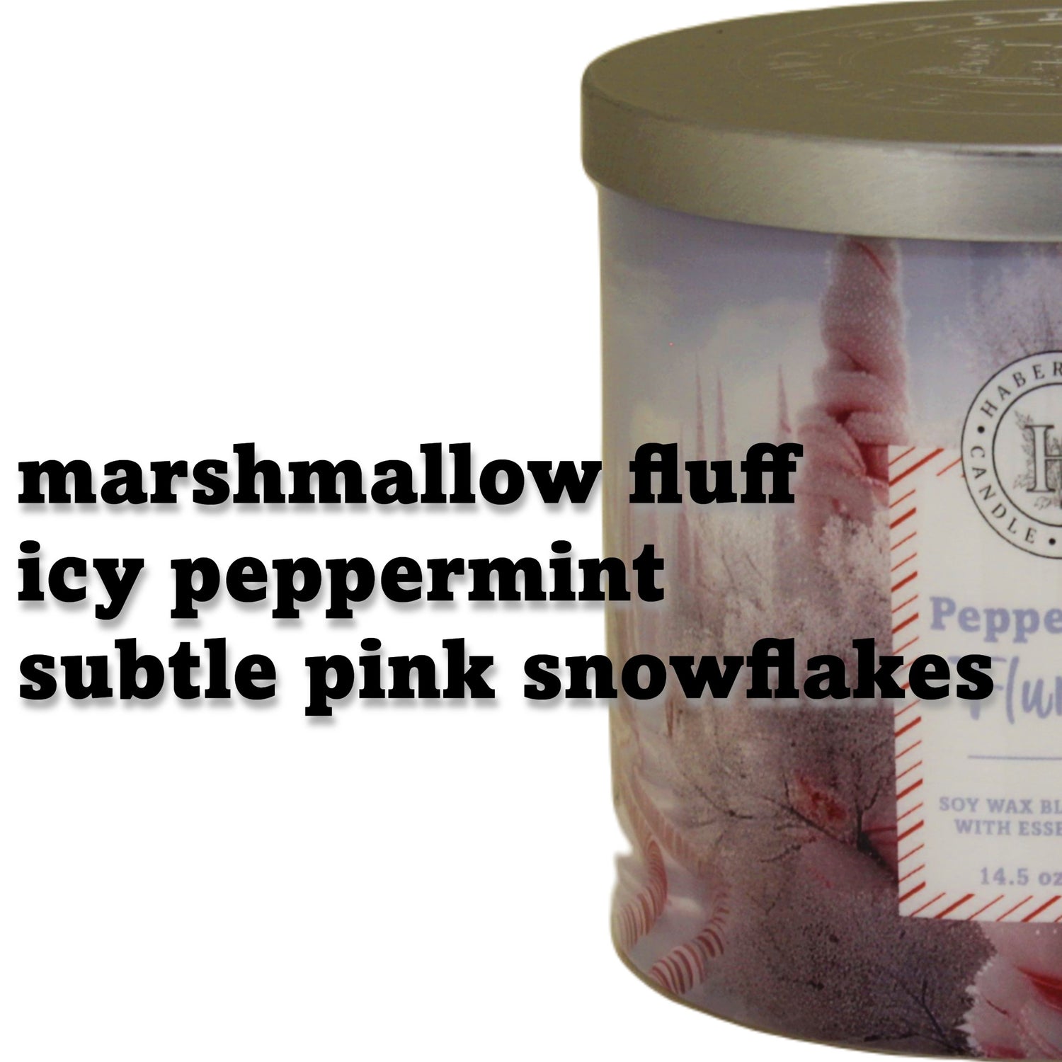 Peppermint Flurries 3 Wick Scented Candle