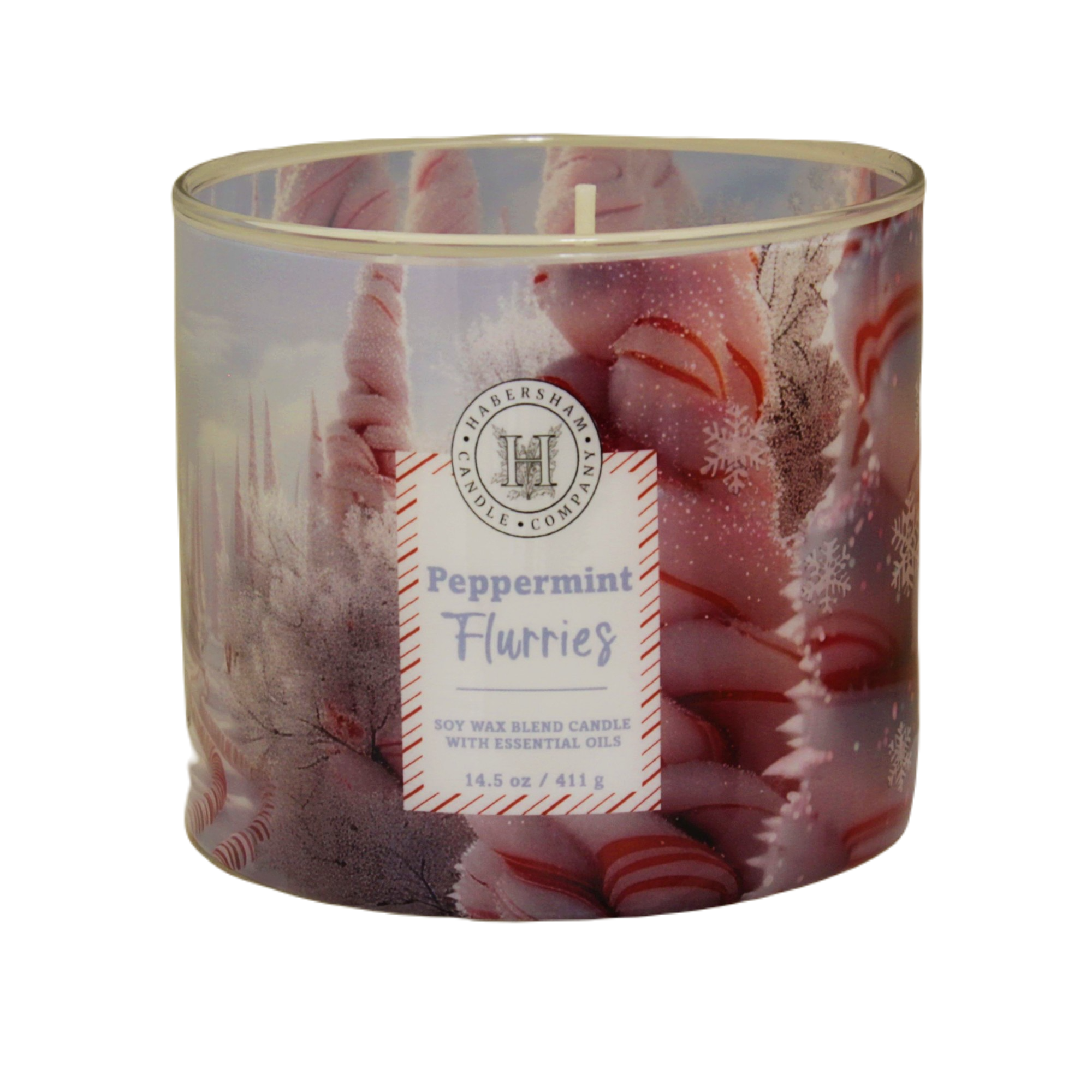 Peppermint Flurries 3 Wick Scented Candle