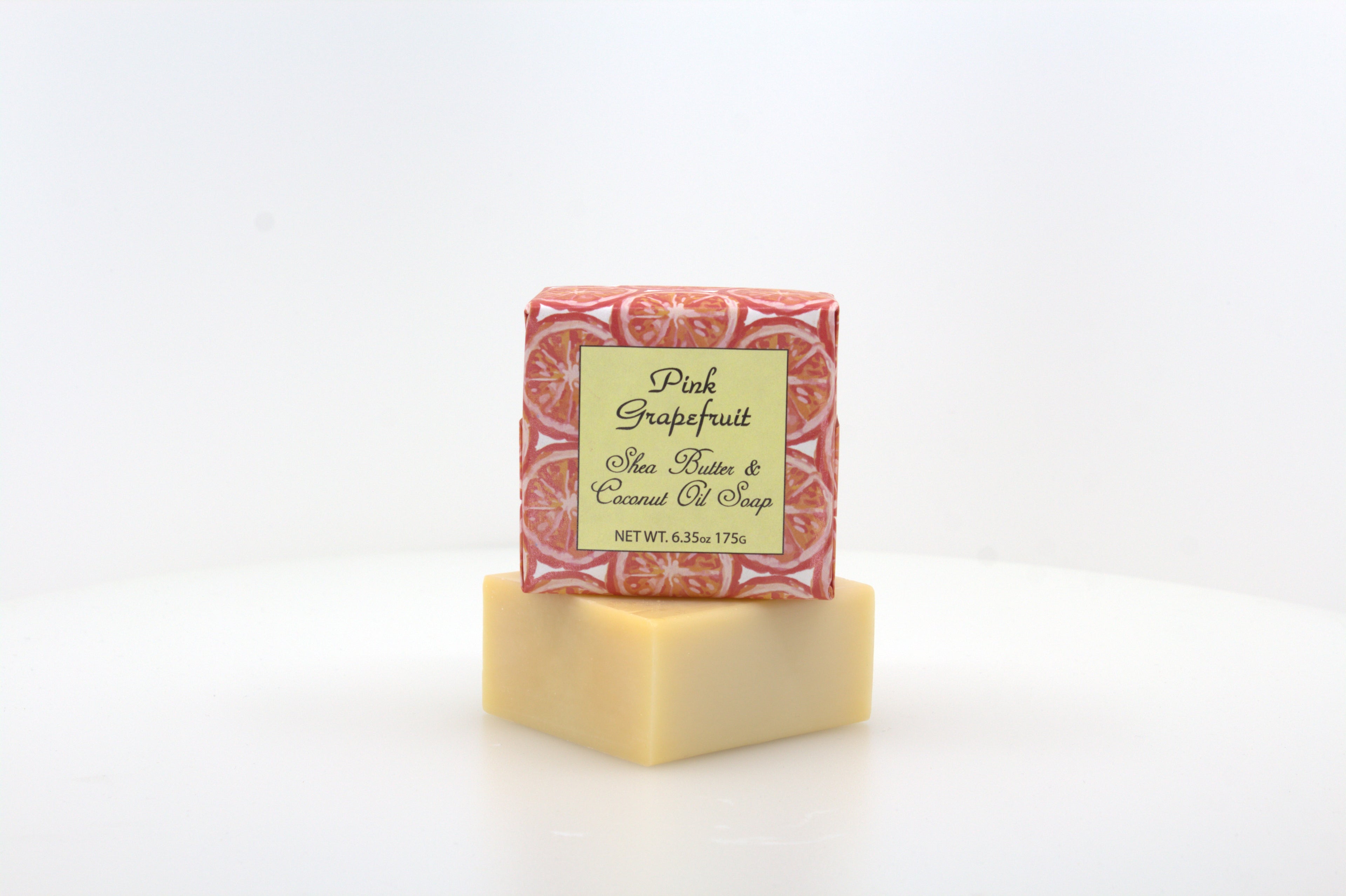 Pink Grapefruit Soap with Shea Butter & Coconut Oil - 6.35 oz. -  6 Pack Individually Wrapped Bars