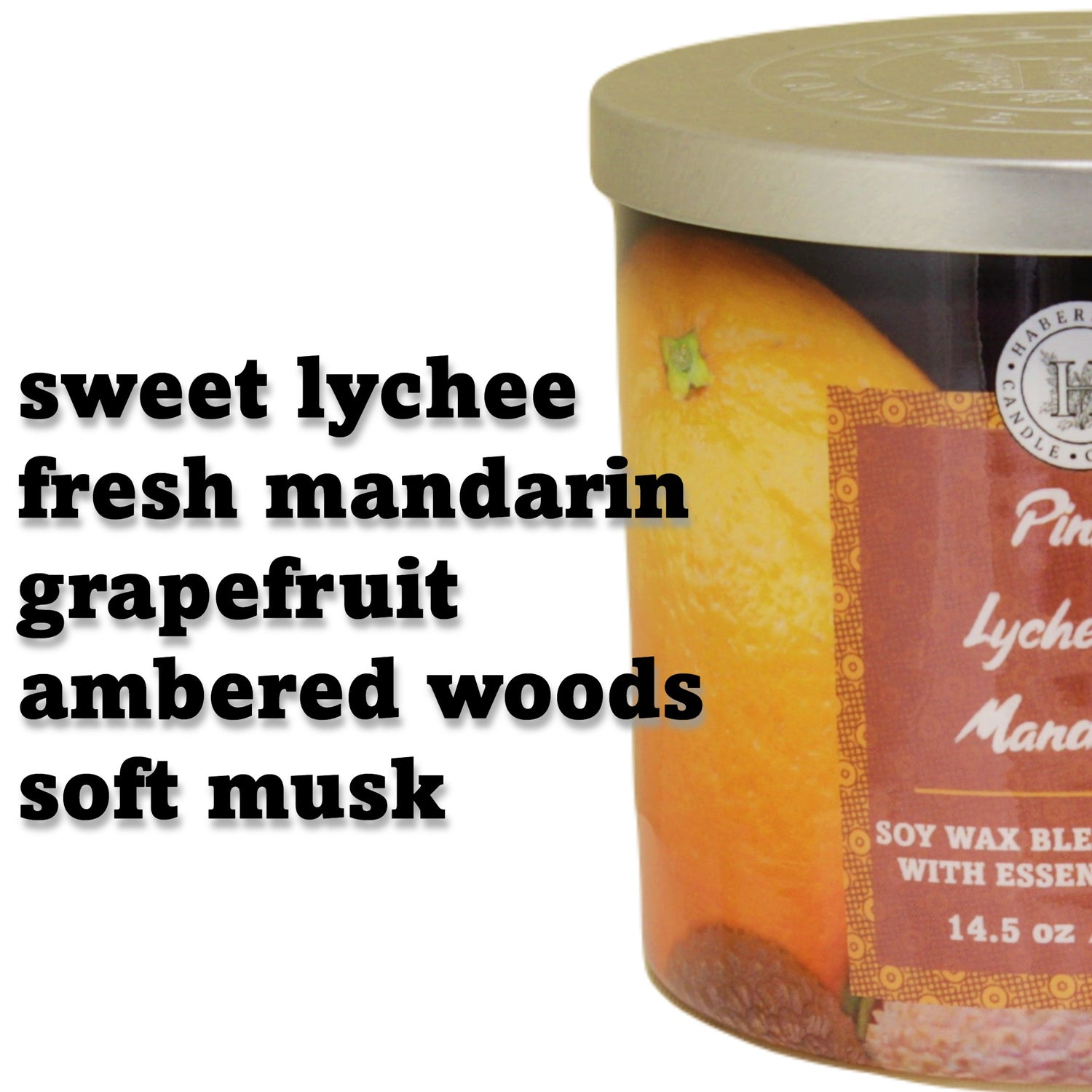 Pink Lychee & Mandarin 3 Wick Scented Candle