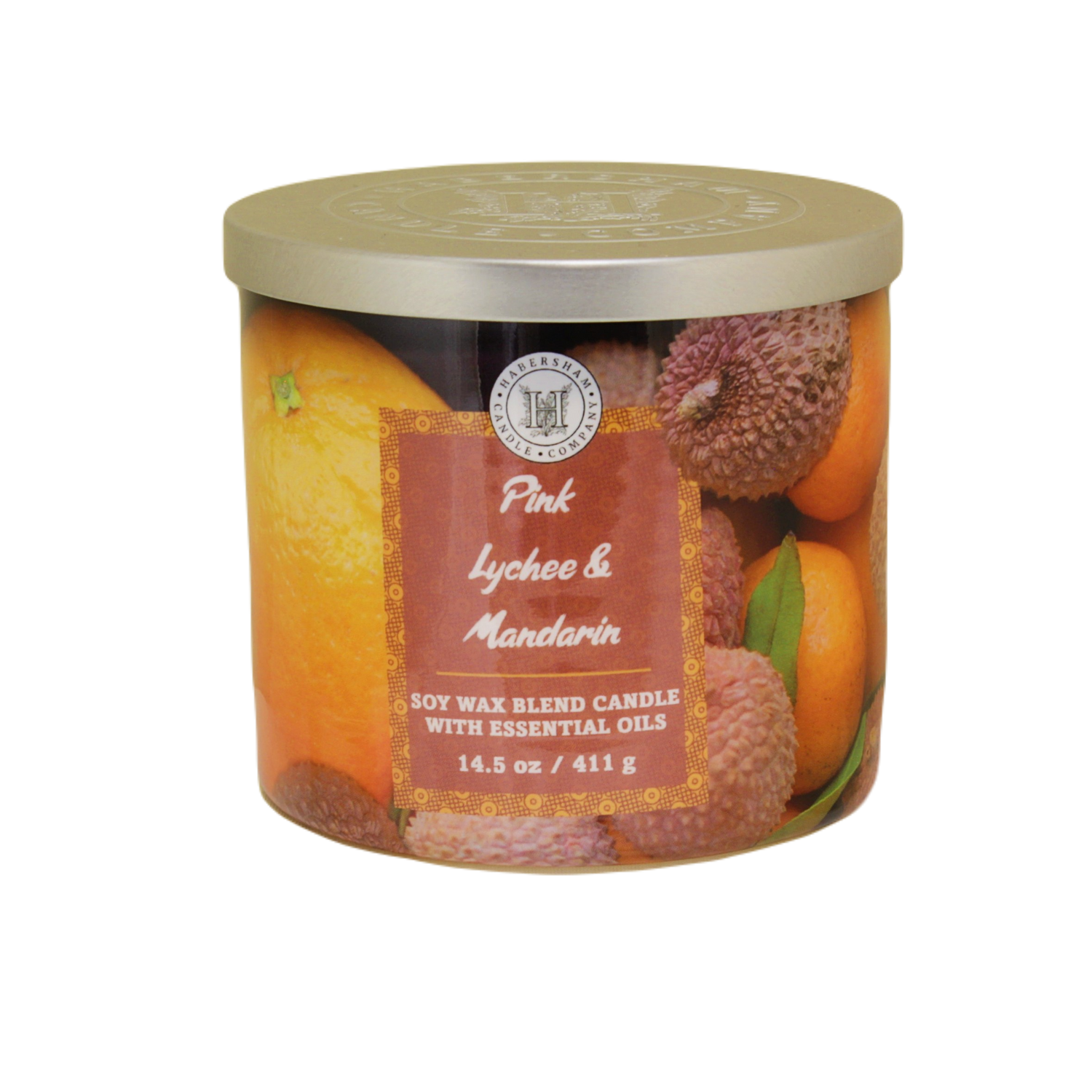 Pink Lychee & Mandarin 3 Wick Scented Candle