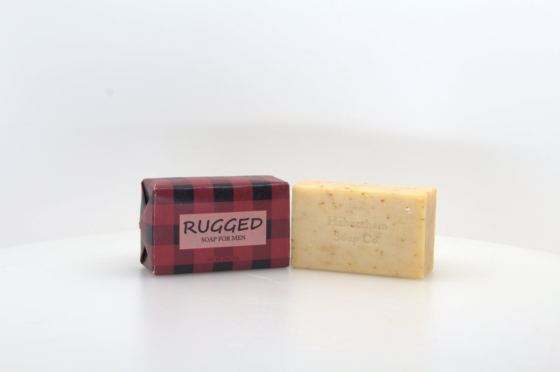 Rugged Soap with Shea Butter & Cocoa Butter– 6.4 oz – 3 Pack Individually Wrapped Bars