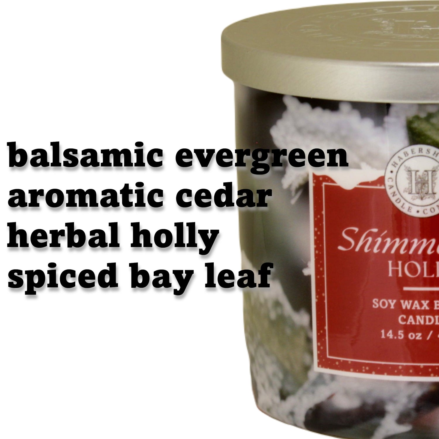 Shimmering Holly 3 Wick Scented Candle