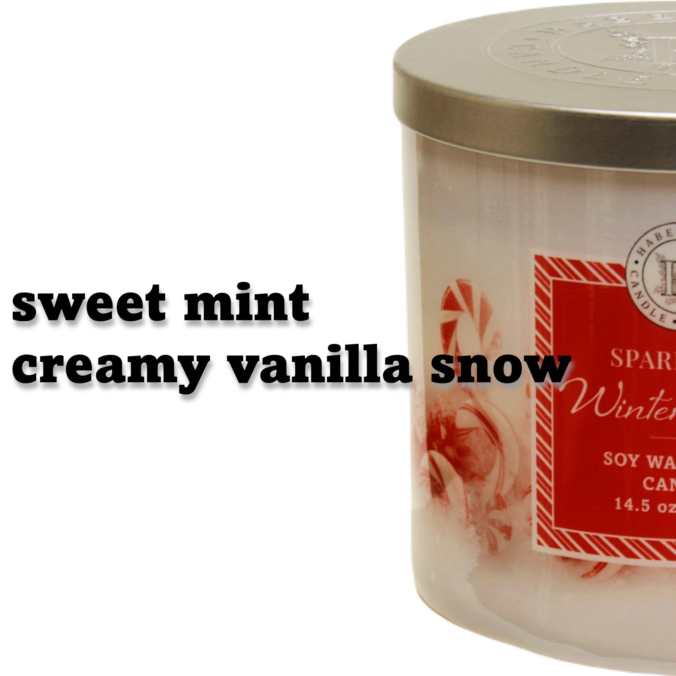 Sparkling Winter Mint 3 Wick Scented Candle