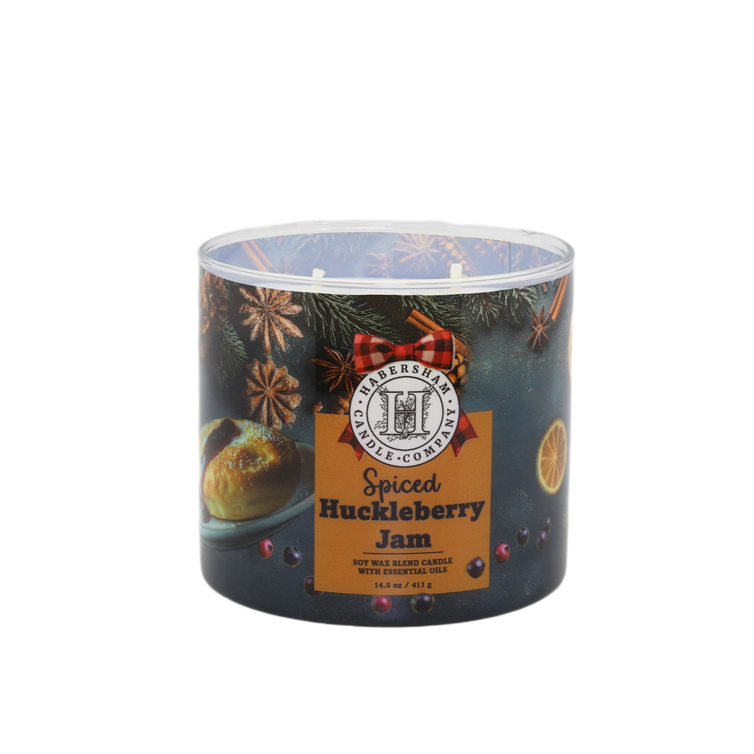 Spiced Huckleberry Jam 3 Wick Scented Candle