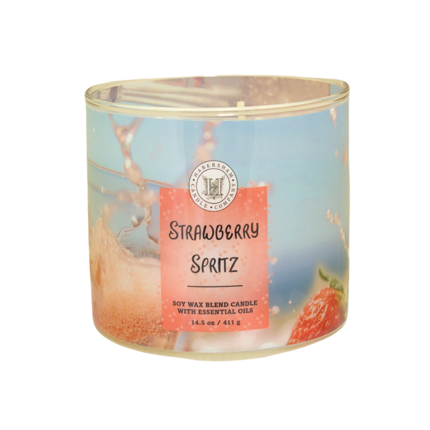 Strawberry Spritz 3 Wick Scented Candle