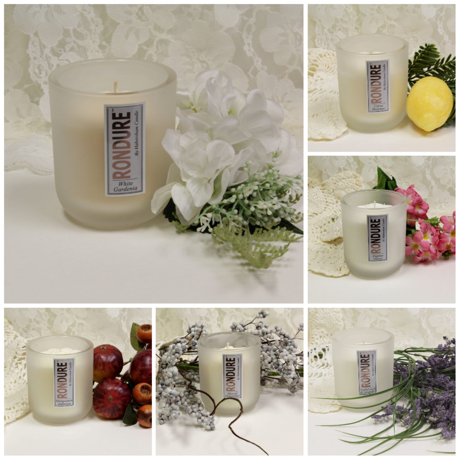 Habersham Rondure Candle - White Gardenia Scented Candle