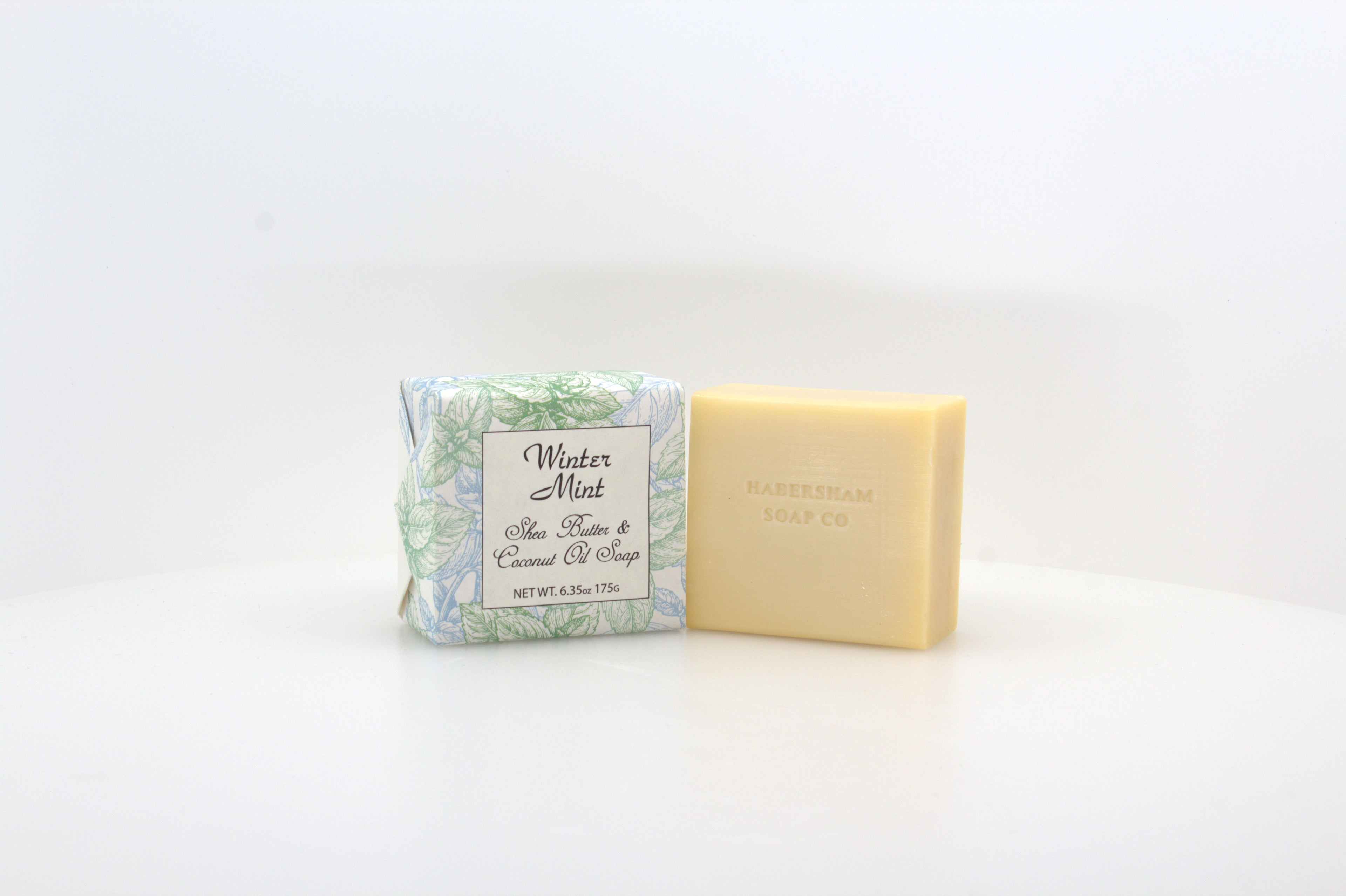 Winter Mint Soap with Shea Butter & Coconut Oil - 6.35 oz. - 3 Pack Individually Wrapped Bars