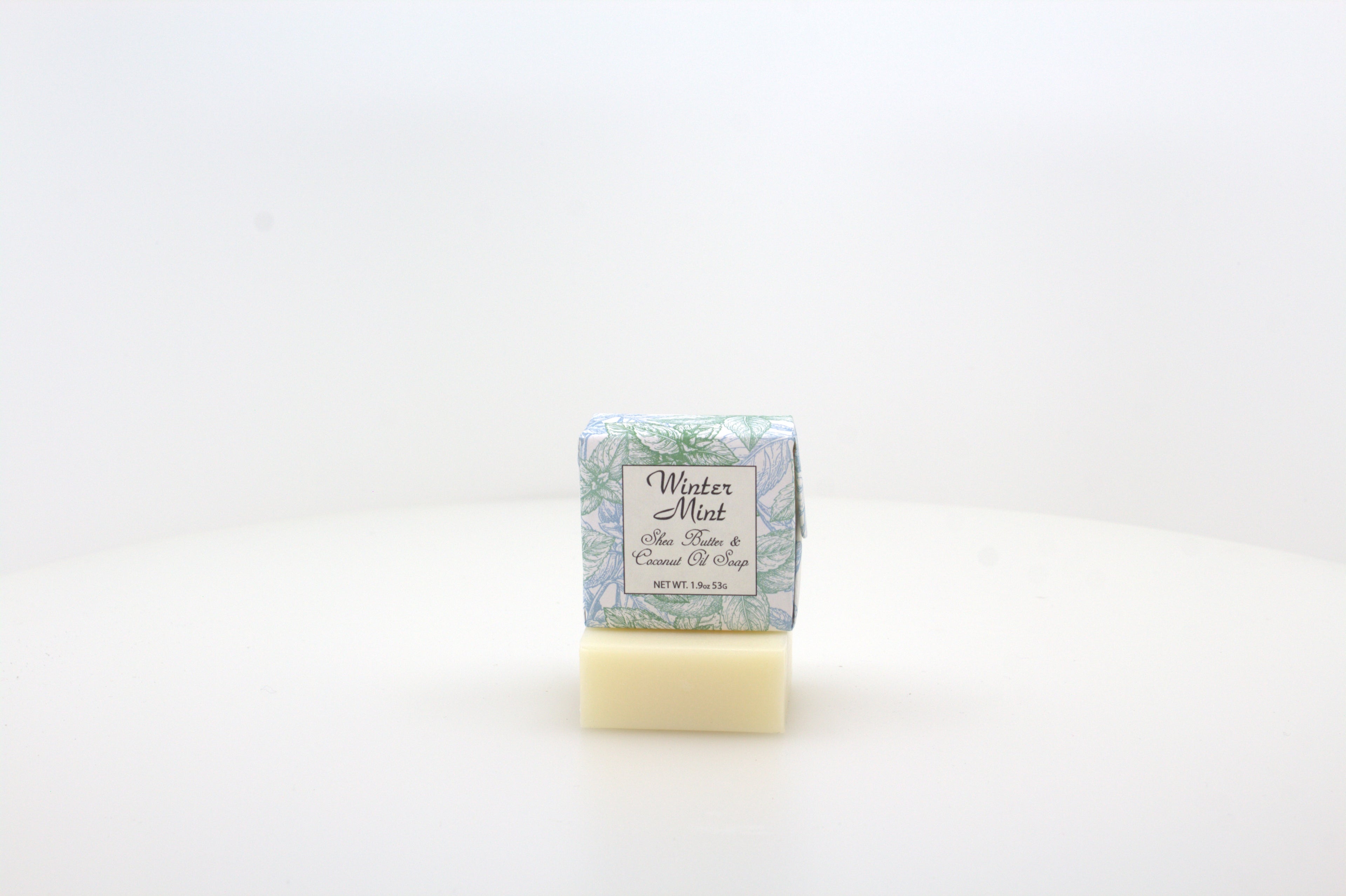 Winter Mint Soap with Shea Butter & Coconut Oil - 1.9 oz. - 6 Pack Individually Wrapped Bars