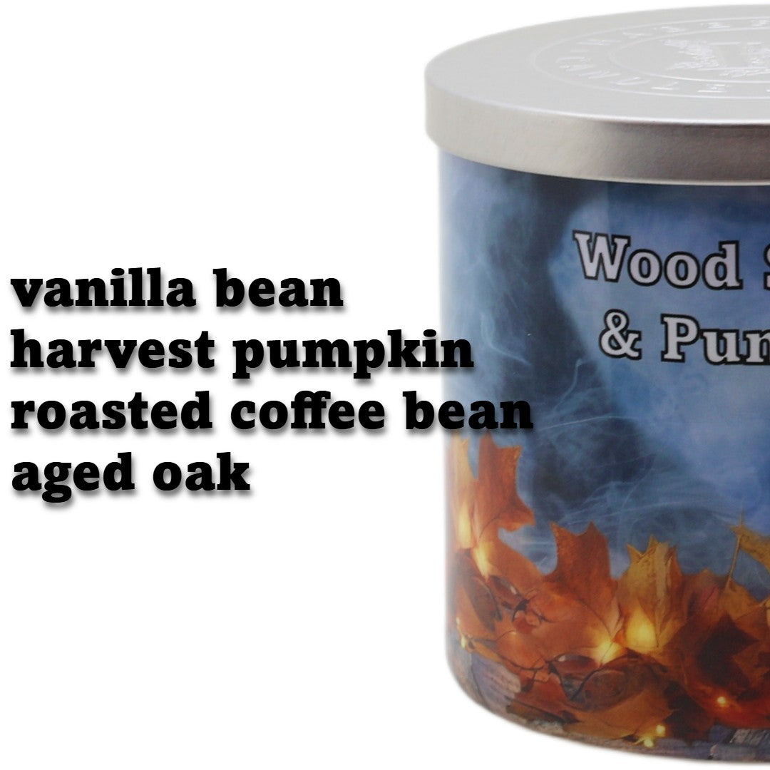 Wood Smoke & Pumpkin 3 Wick Scented Candle