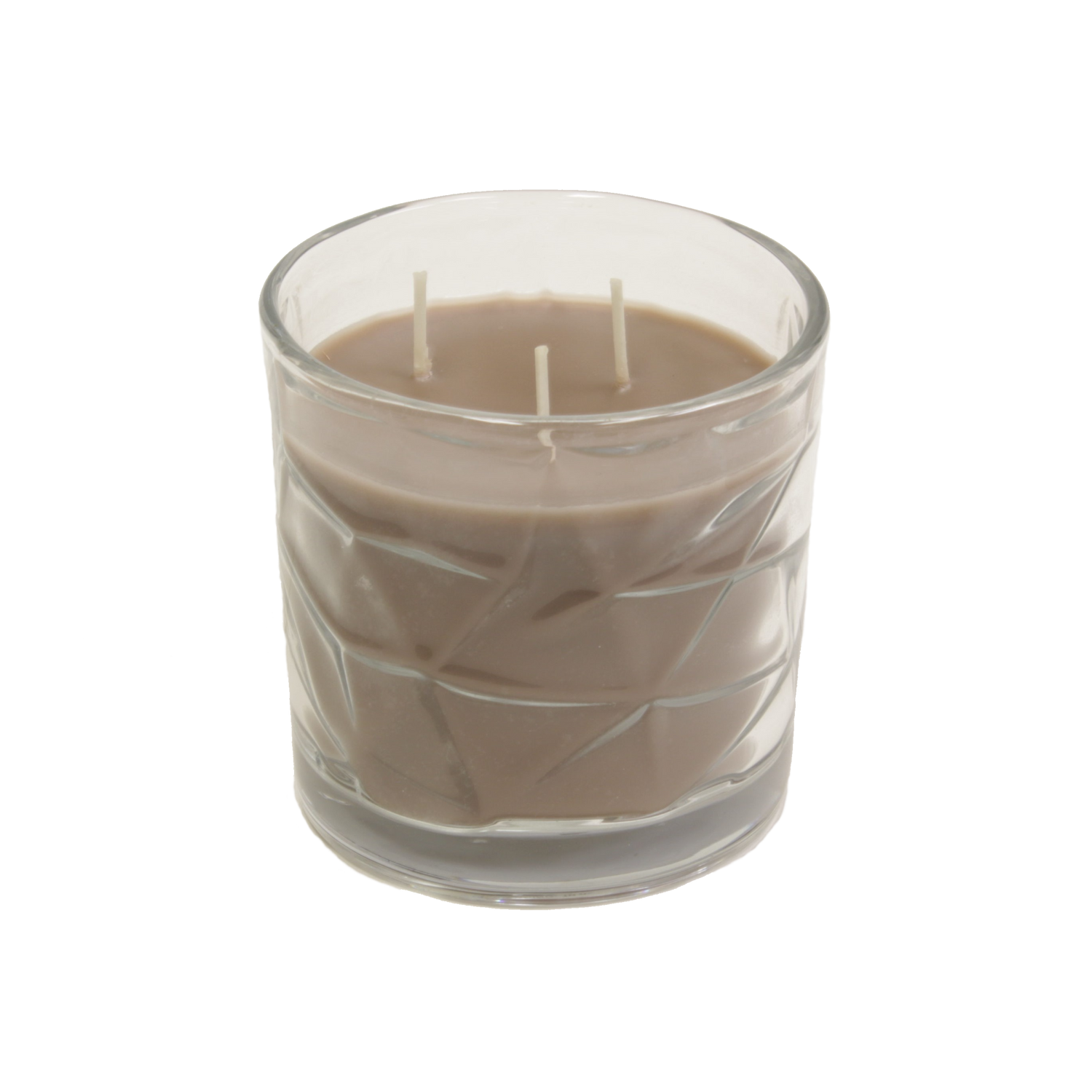 Woodsmoke & Pumpkin 3 Wick Clear Glass Scented Candle