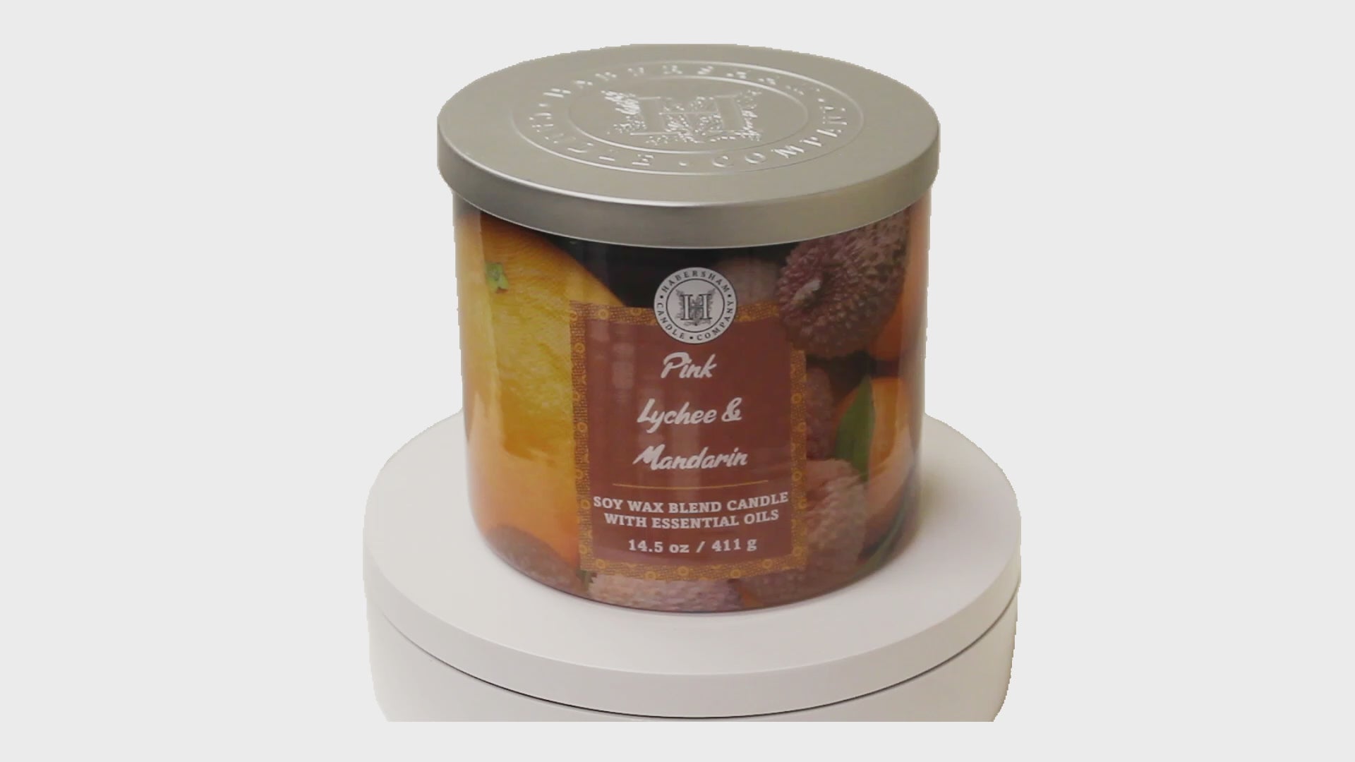 Pink Lychee & Mandarin 3 Wick Scented Candle