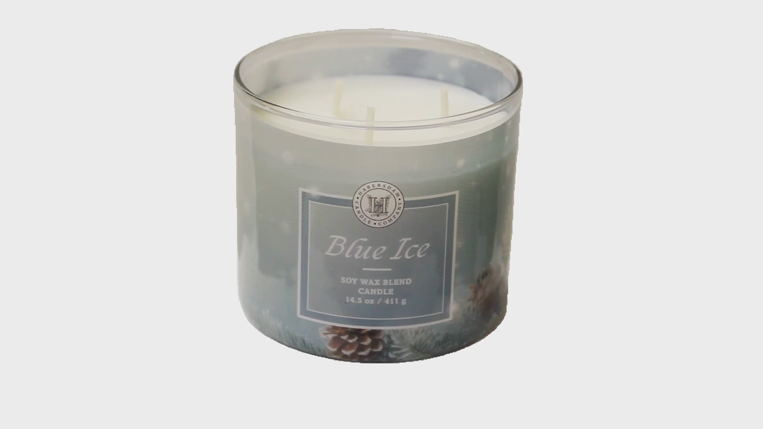 Blue Ice 3 Wick Scented Candle