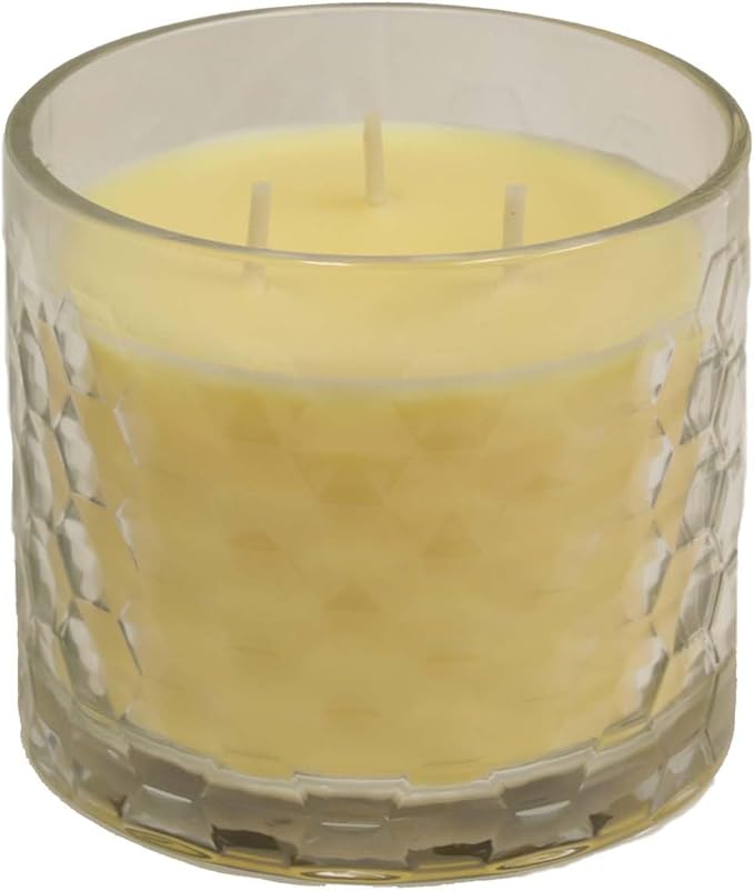 Polynesian Pineapple 3 Wick Clear Glass Scented Candle