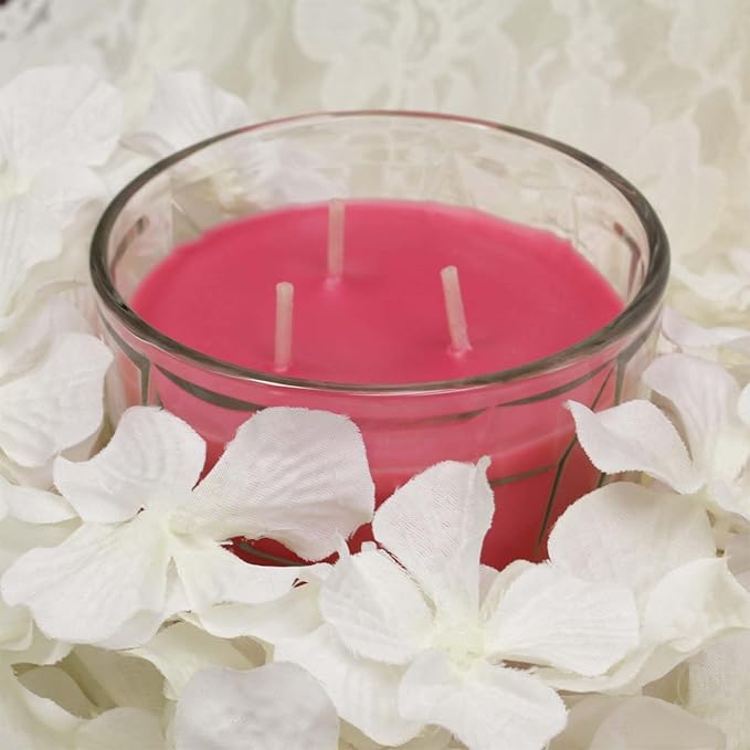 Sweet Pea 3 Wick Clear Glass Scented Candle