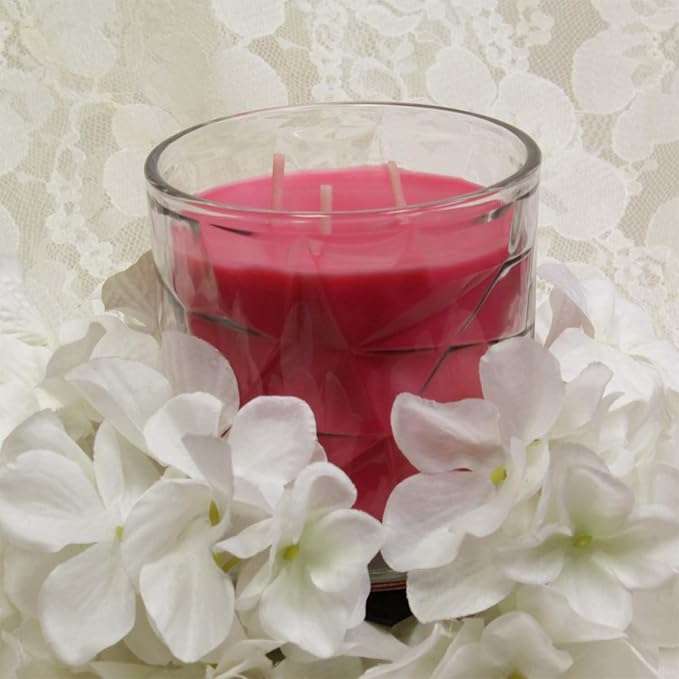 Sweet Pea 3 Wick Clear Glass Scented Candle