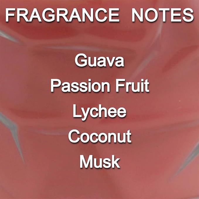 Guava &amp; Passion Fruit 3 Wick Clear Glass Scented Candle