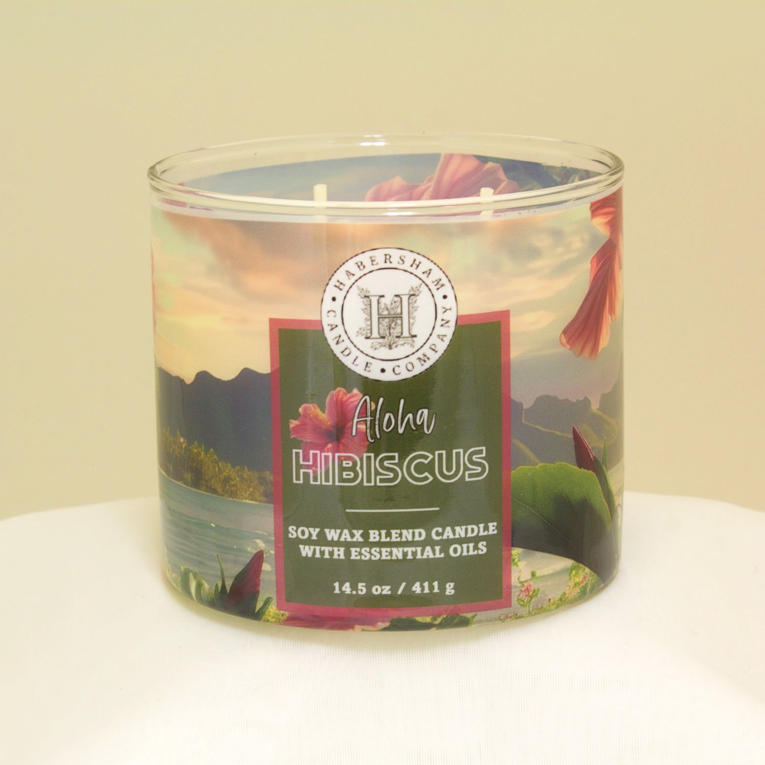 Aloha Hibiscus 3 Wick Scented Candle