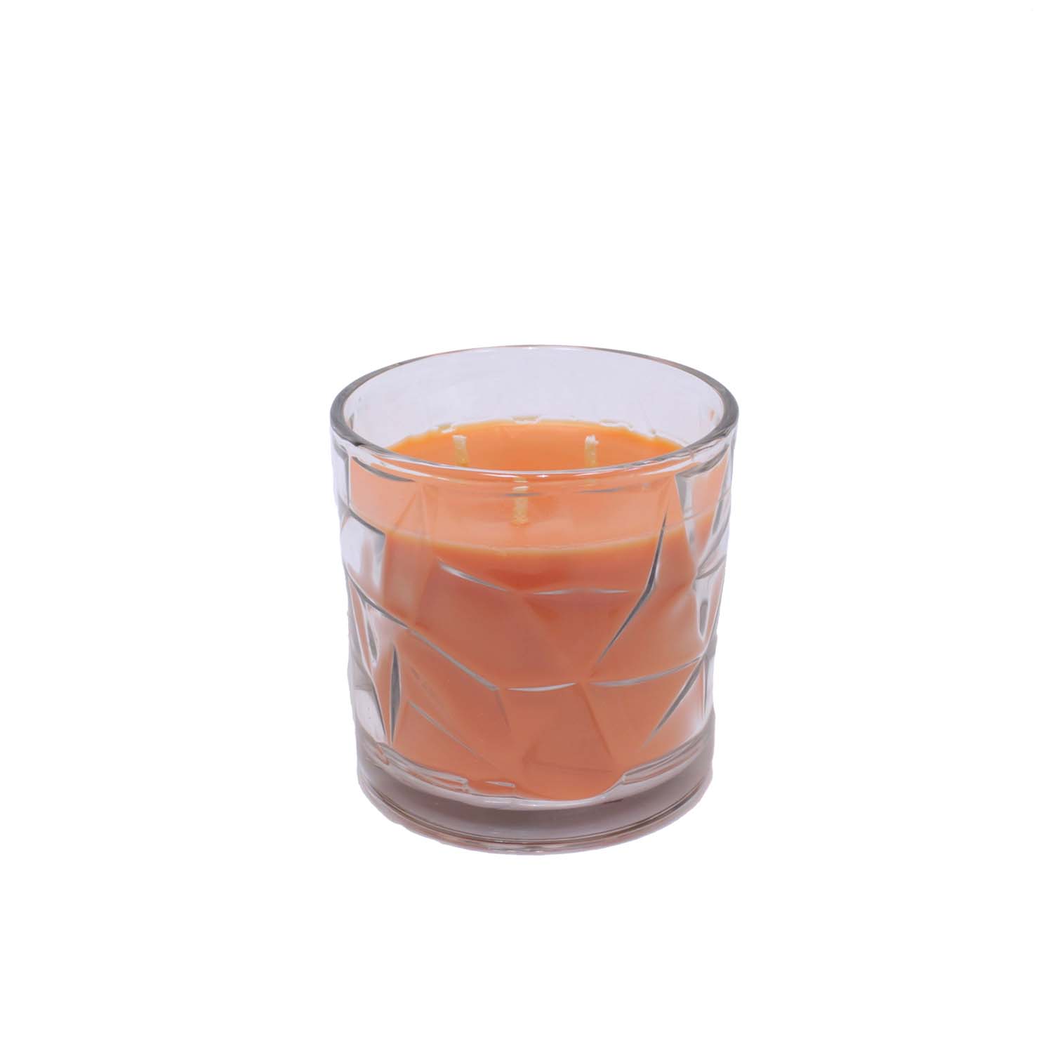 Amber Woods 3 Wick Clear Glass Scented Candle