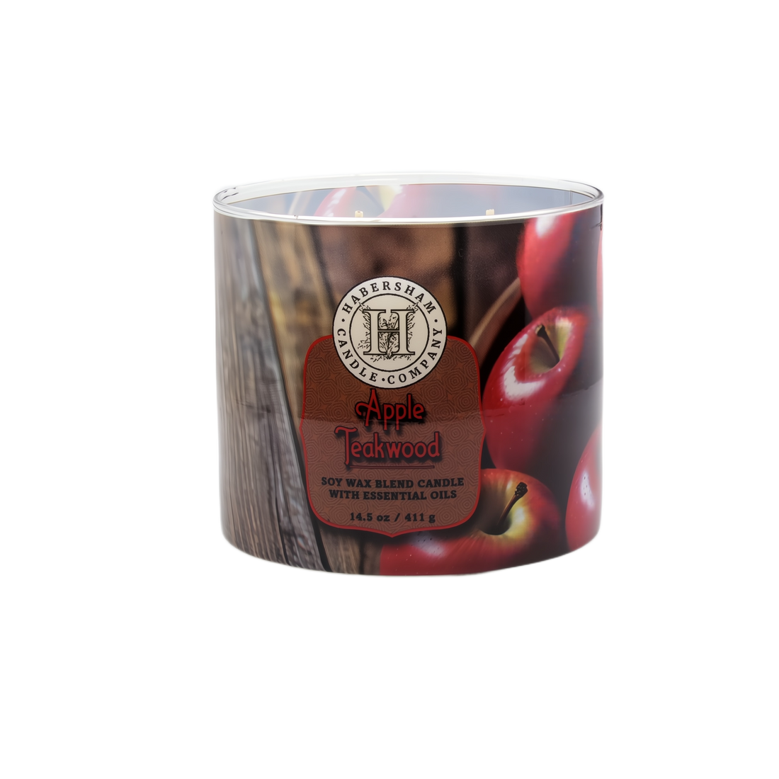 Apple Teakwood 3 Wick Scented Candle