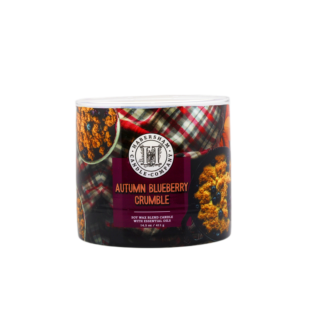 Autumn Blueberry Crumble 3 Wick Scented Candle