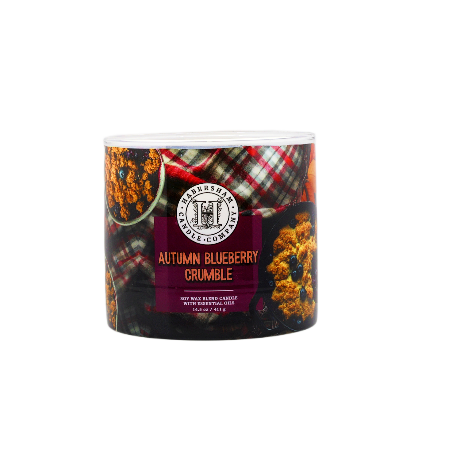 Autumn Blueberry Crumble 3 Wick Scented Candle