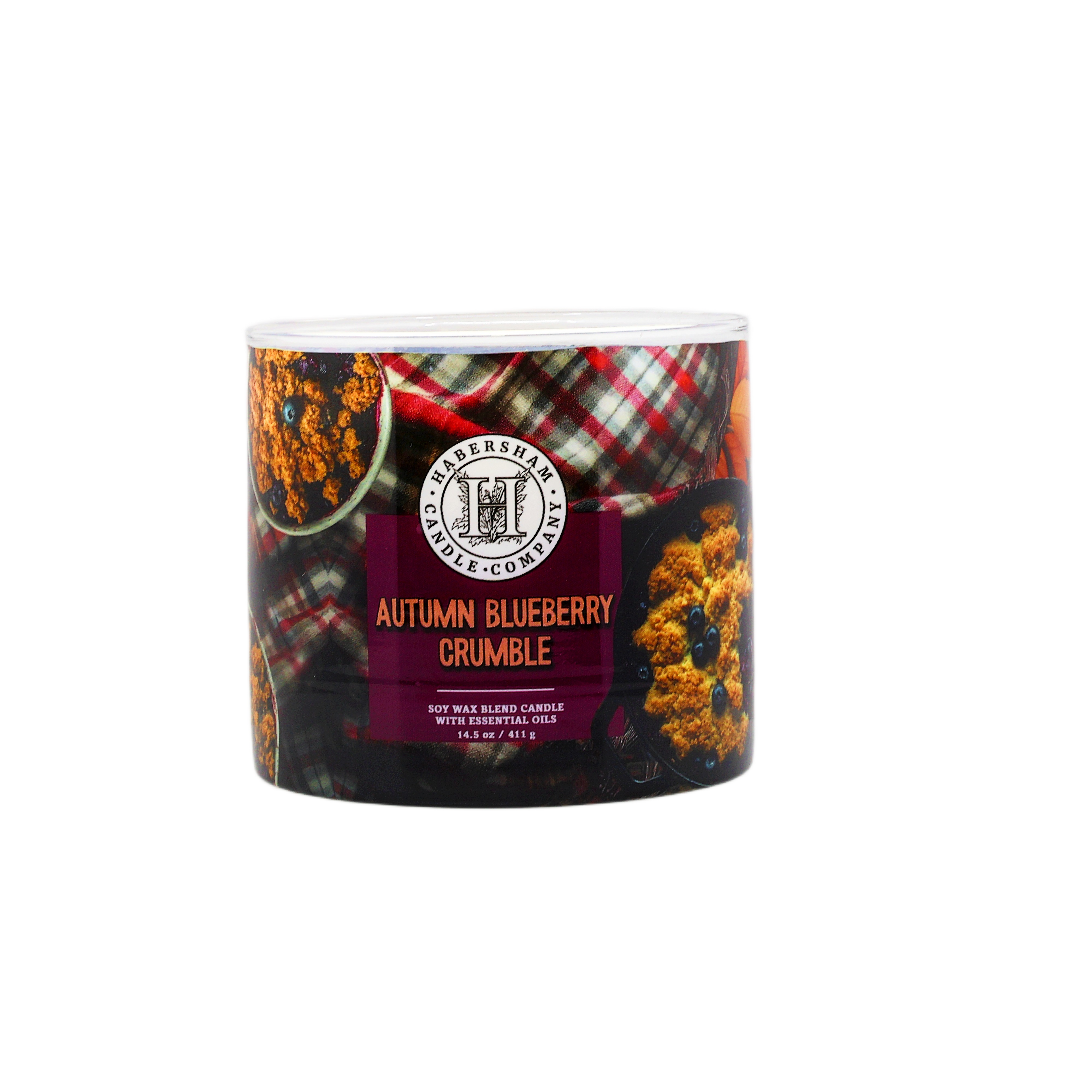 Autumn Blueberry Crumble 3 Wick Scented Candle