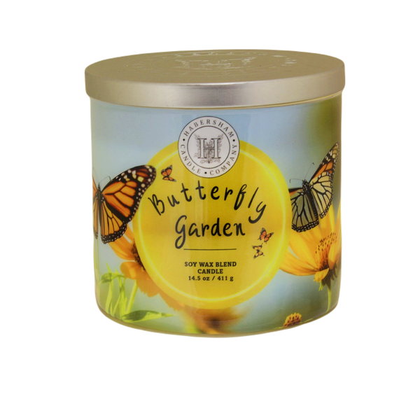 Butterfly Garden 3 Wick Scented Candle – Habersham Candle