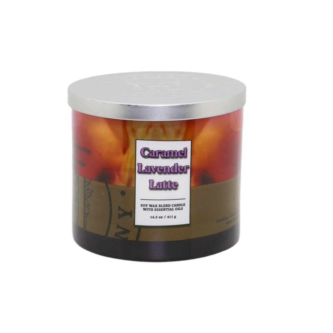 Caramel Lavender Latte 3 Wick Scented Candle