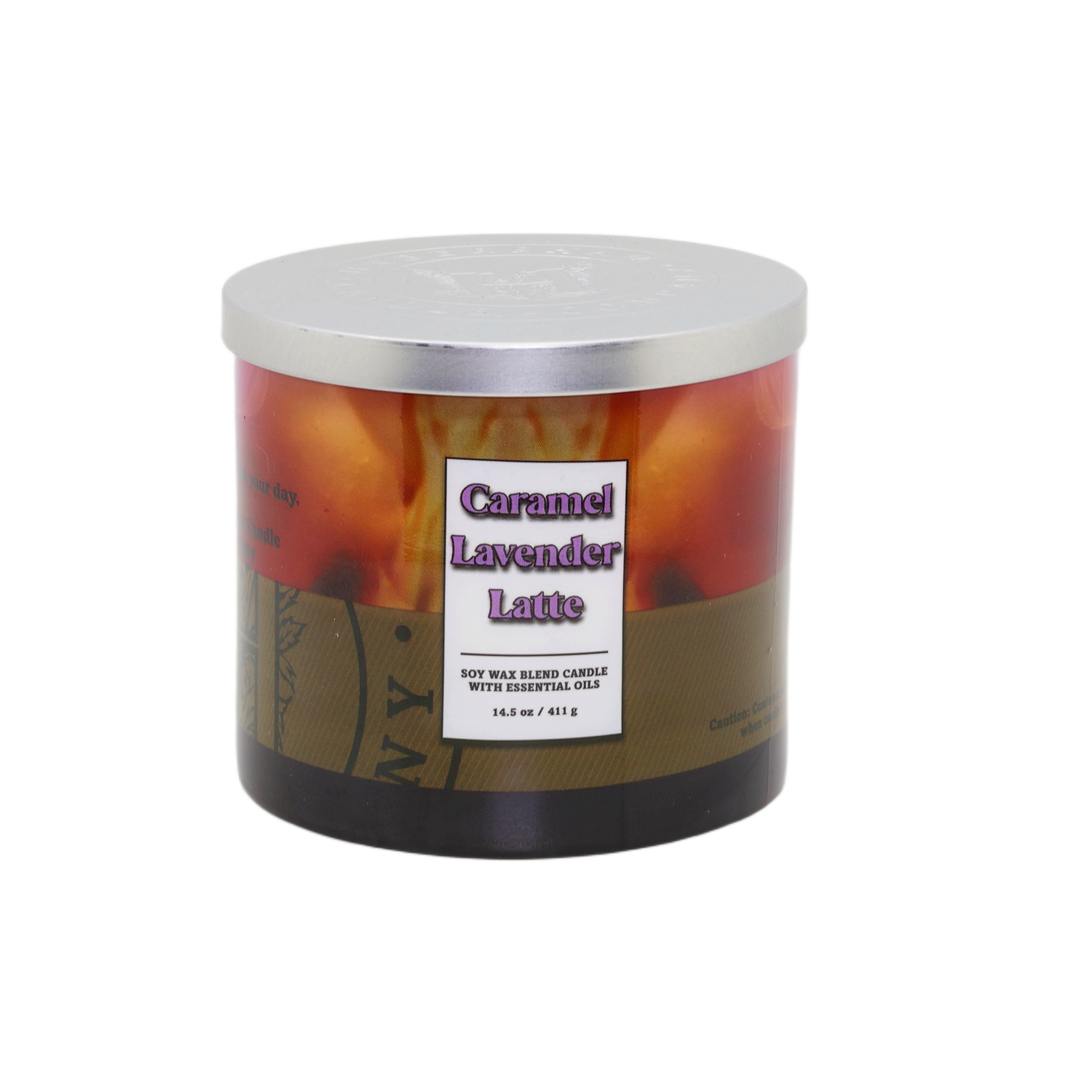 Caramel Lavender Latte 3 Wick Scented Candle