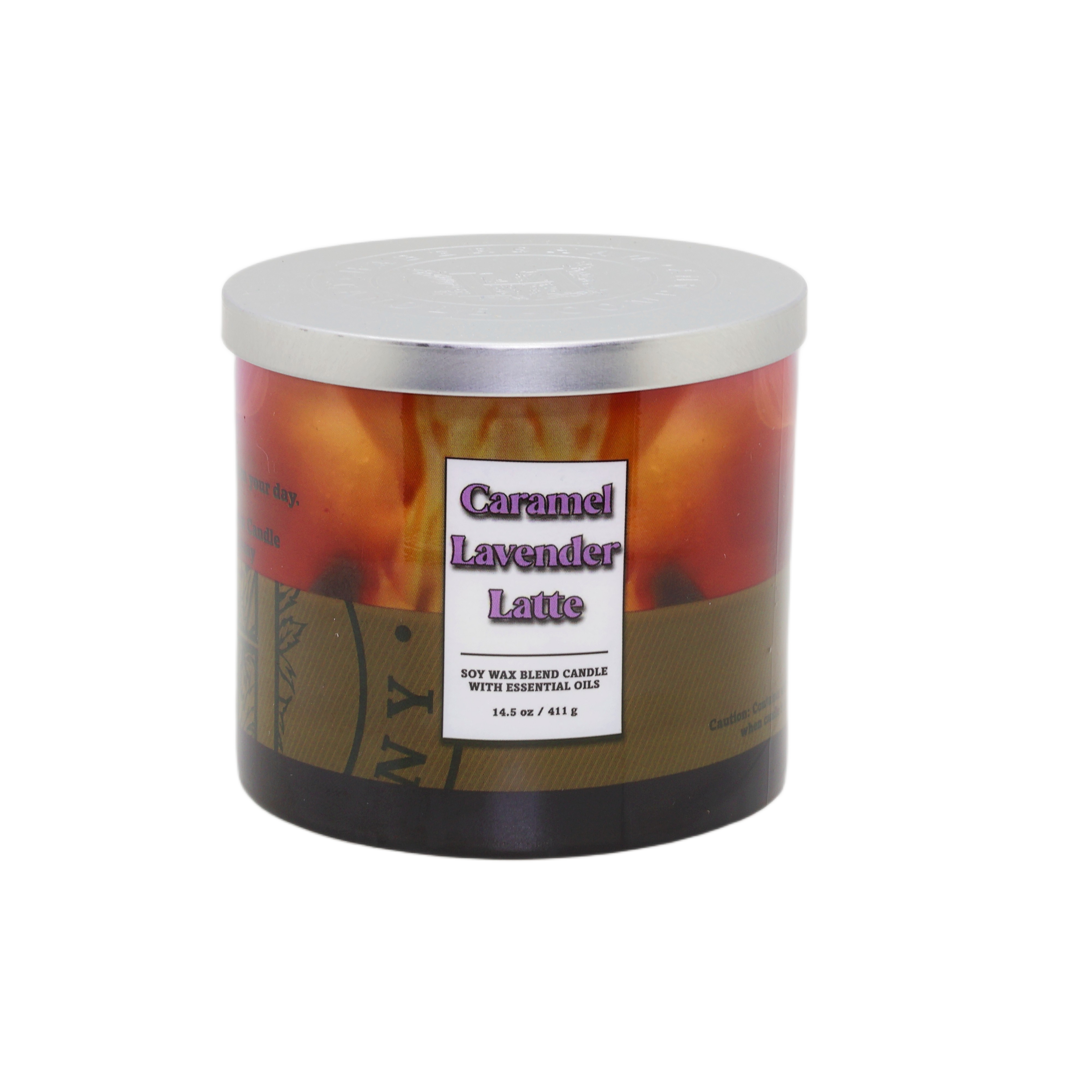 Caramel Lavender Latte 3 Wick Scented Candle