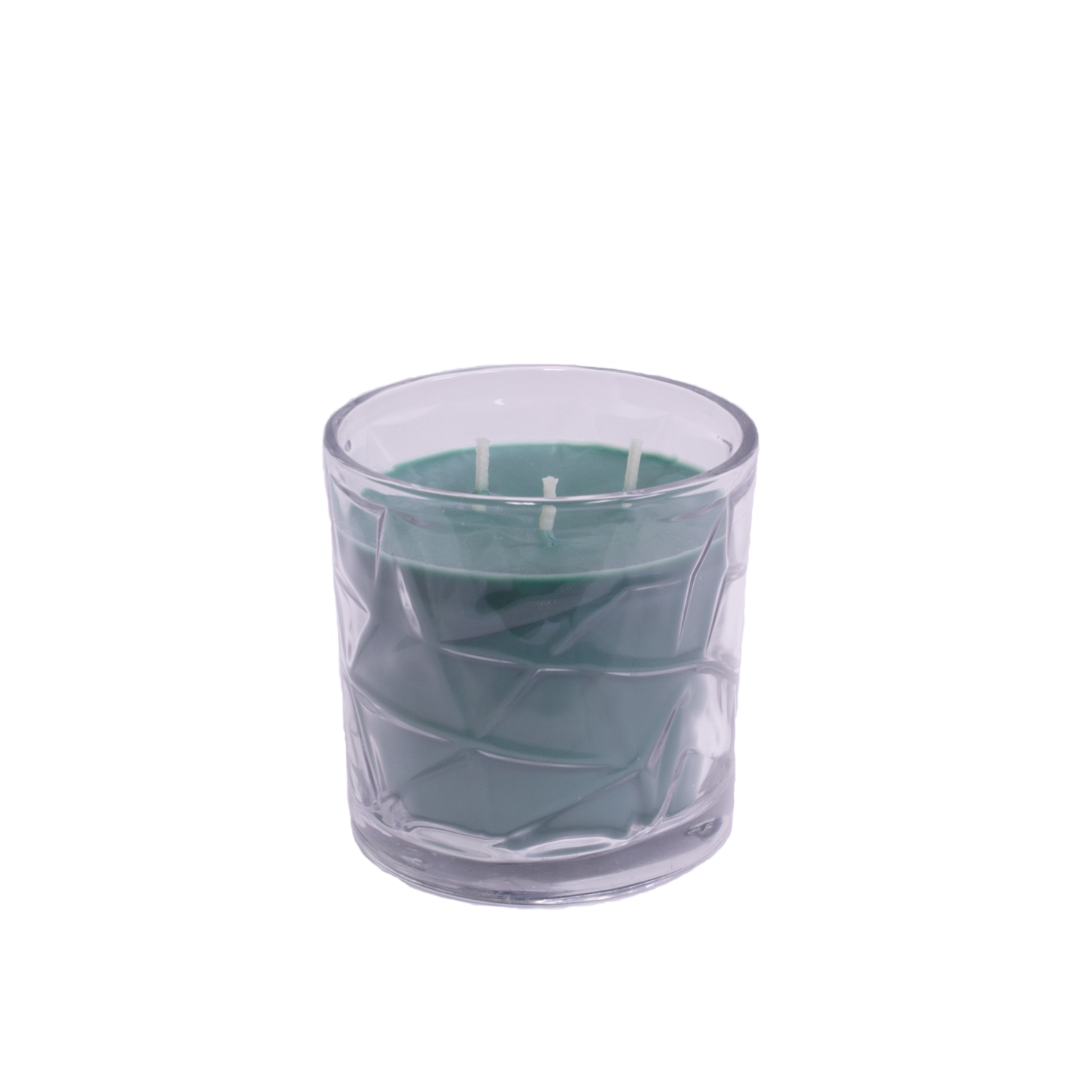 Christmas Tree 3 Wick Clear Glass Scented Candle