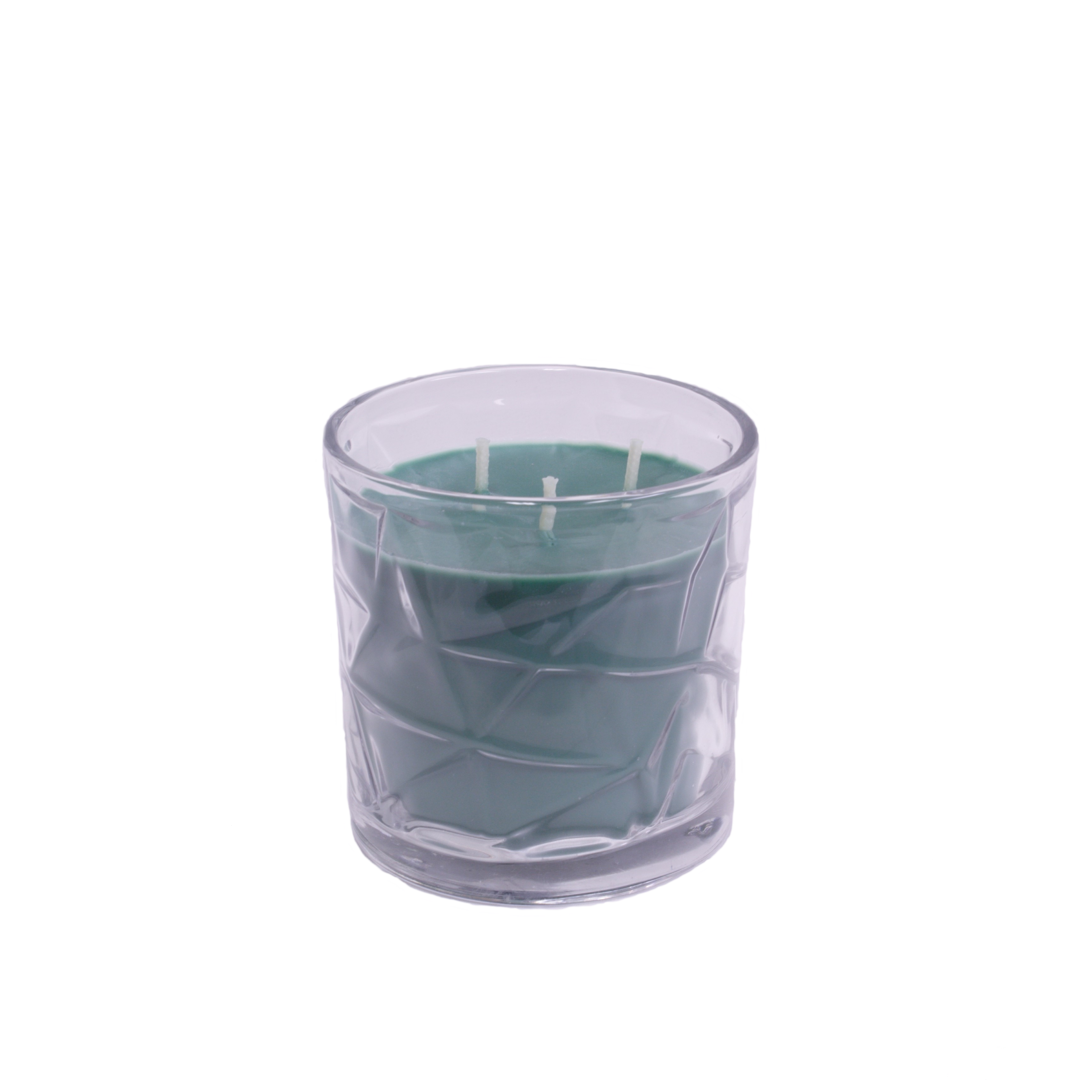 Christmas Tree 3 Wick Clear Glass Scented Candle